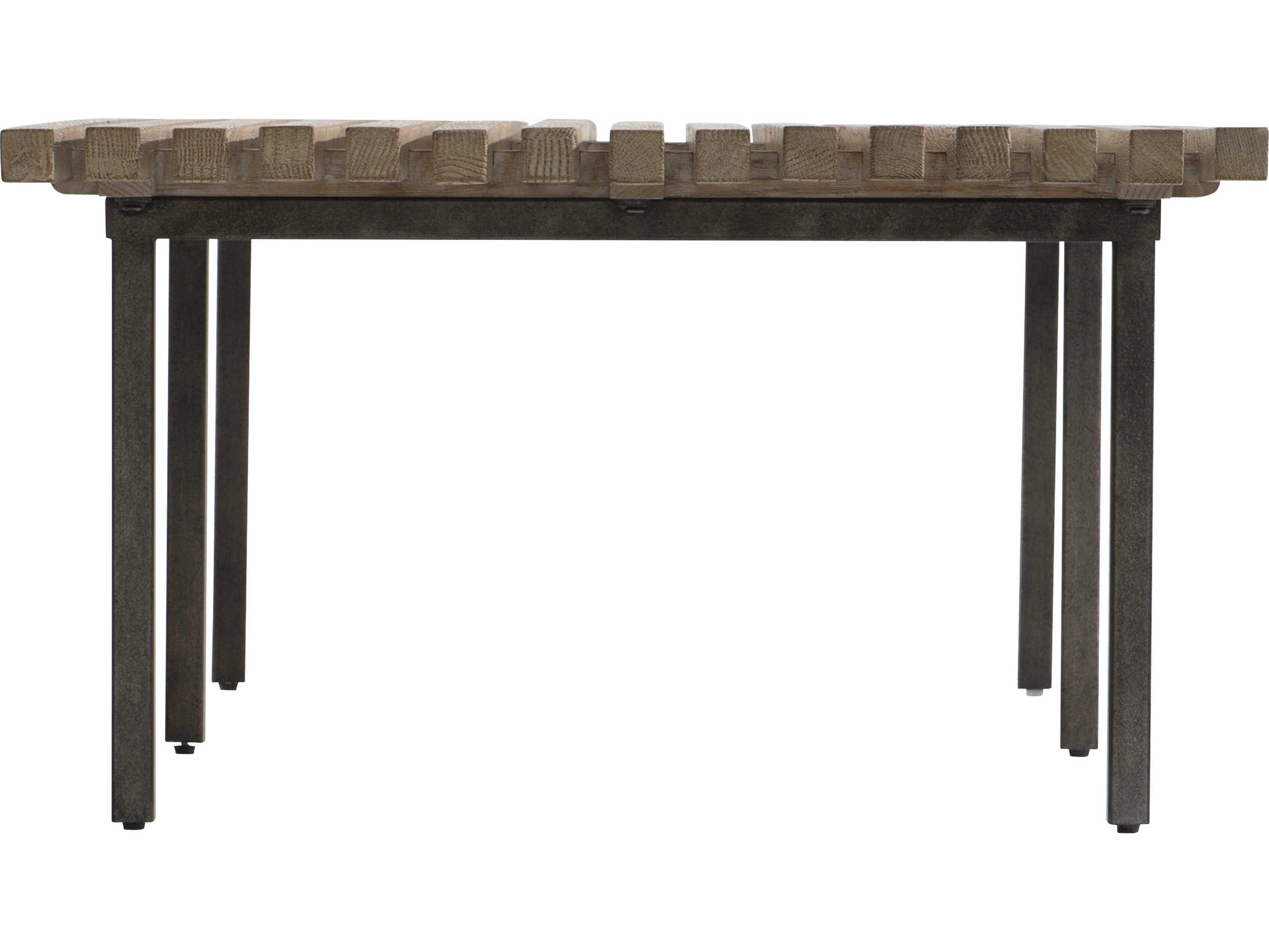 Bernhardt Brumley Rectangular Wood Marcona Anthracite Cocktail Table