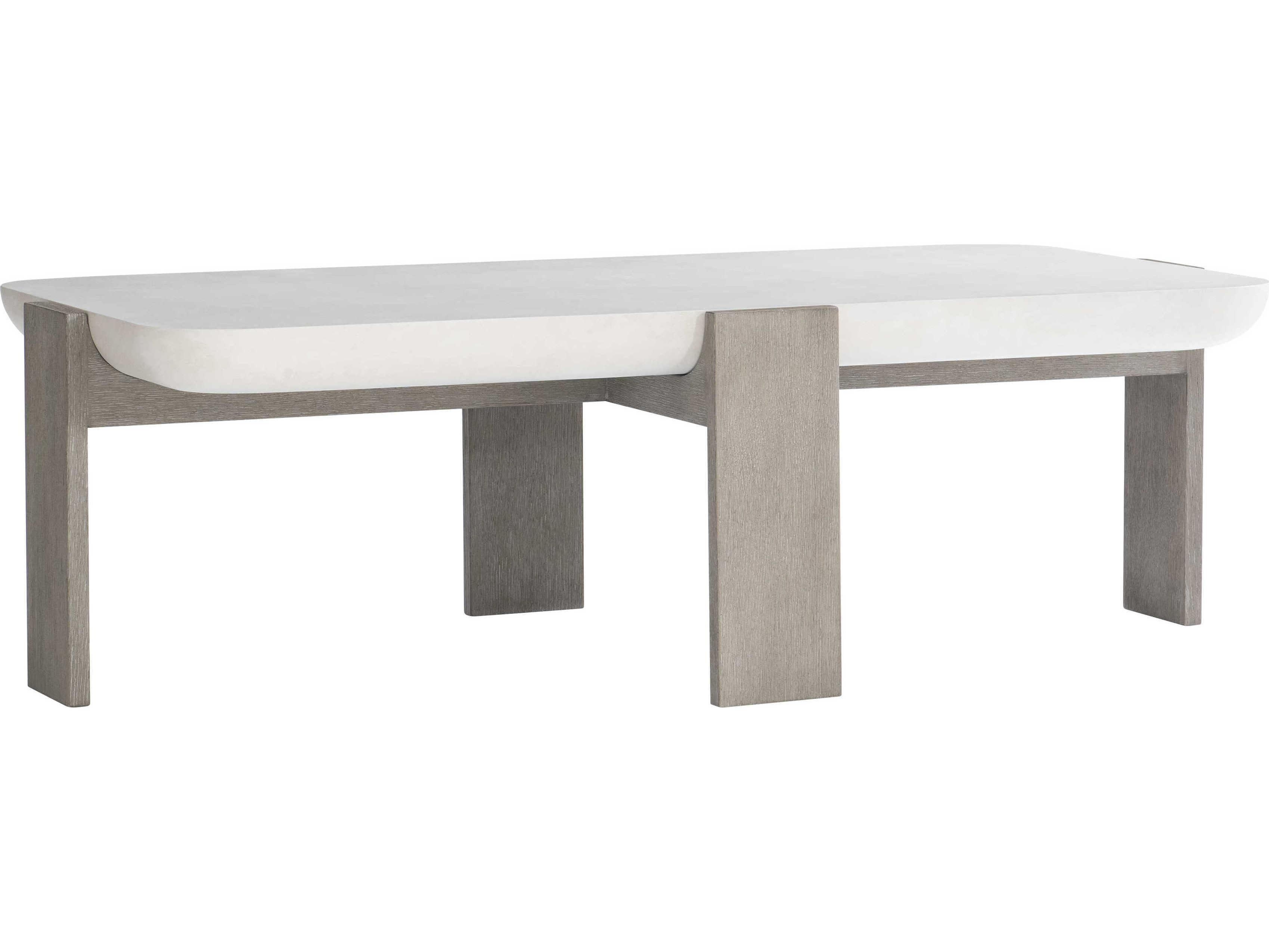 Bernhardt Gooding Rectangular Wood Sand Grey Flint Cocktail Table