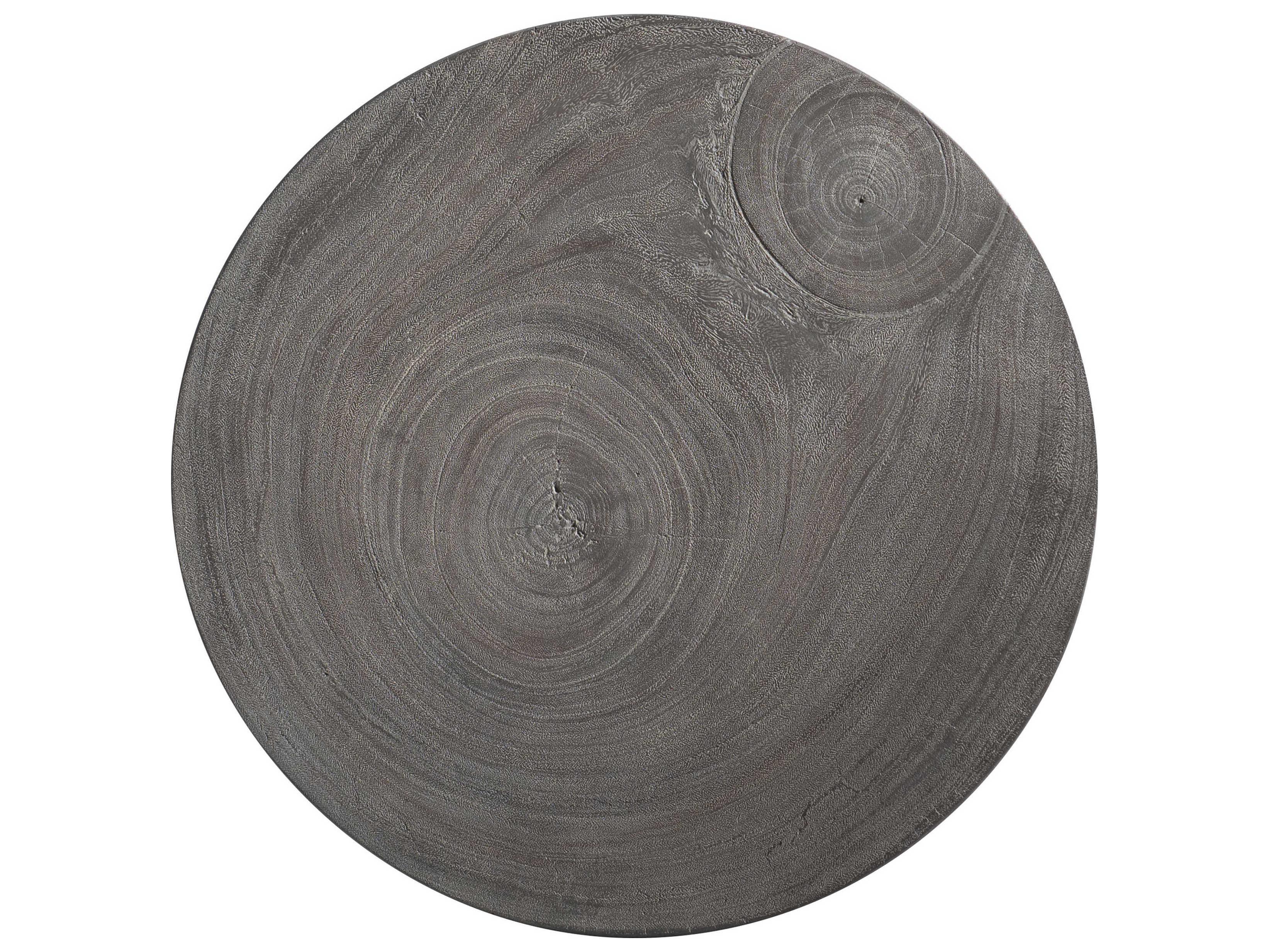 Bernhardt Kateri Round Wood Smoked Truffle Accent Table