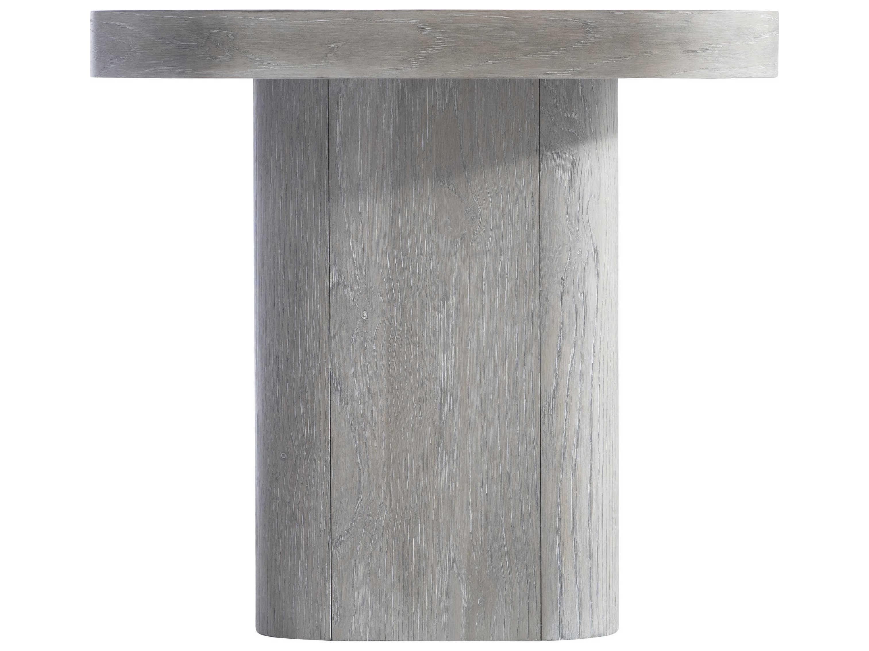 Bernhardt Marcato Square Wood Cerused Greige End Table