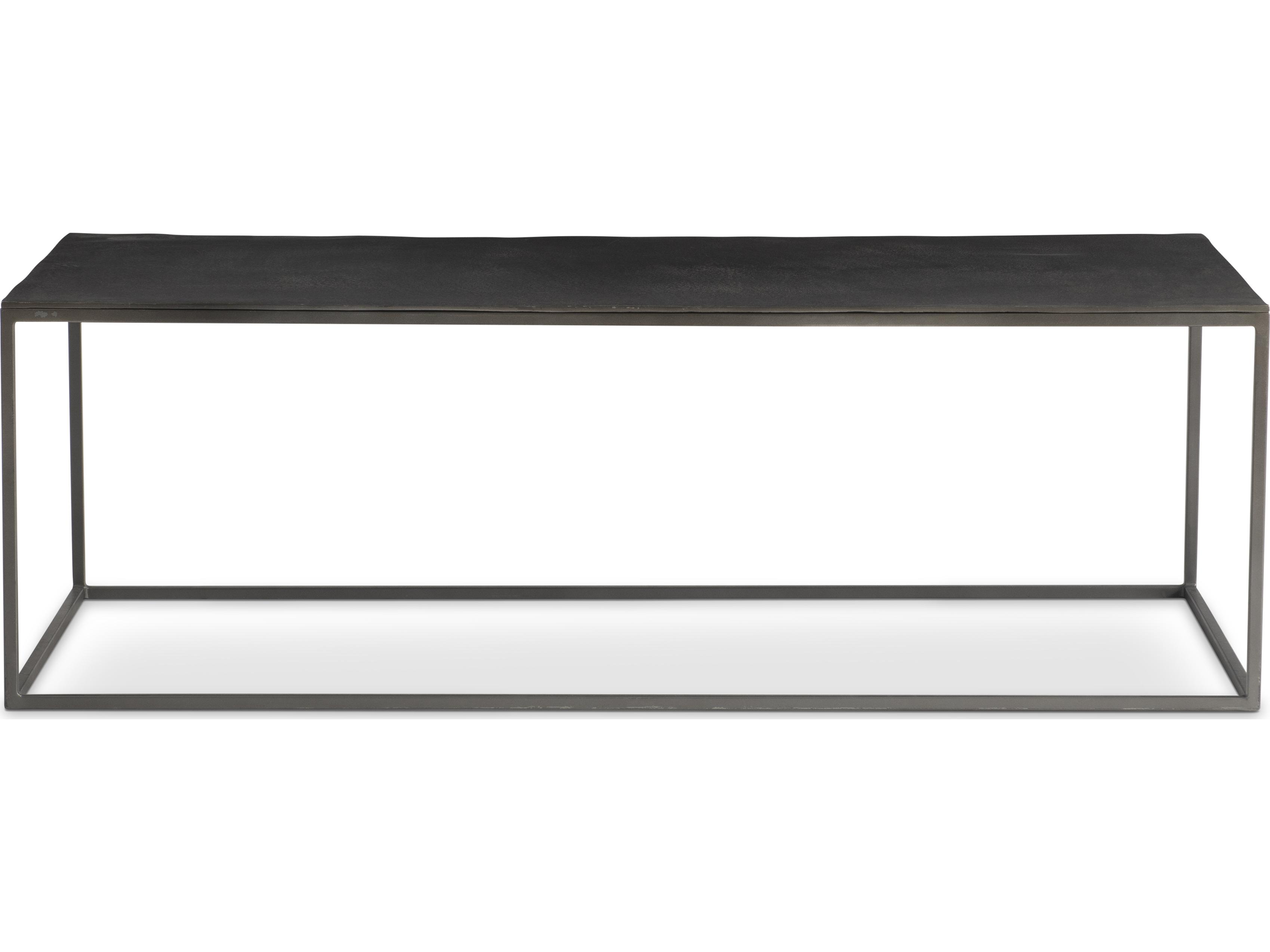 Bernhardt Thompson Rectangular Metal Graphite Coffee Table