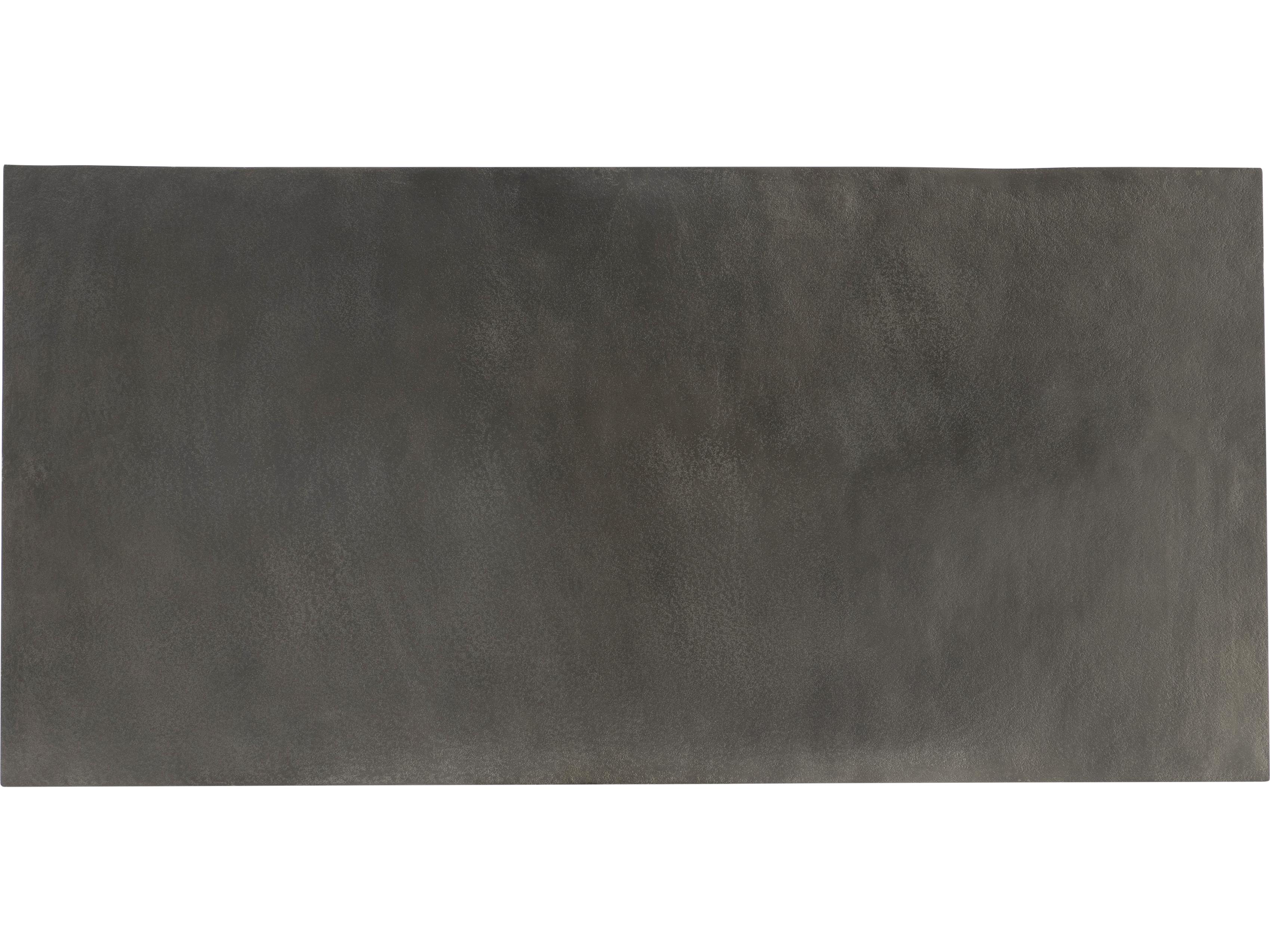 Bernhardt Thompson Rectangular Metal Graphite Coffee Table