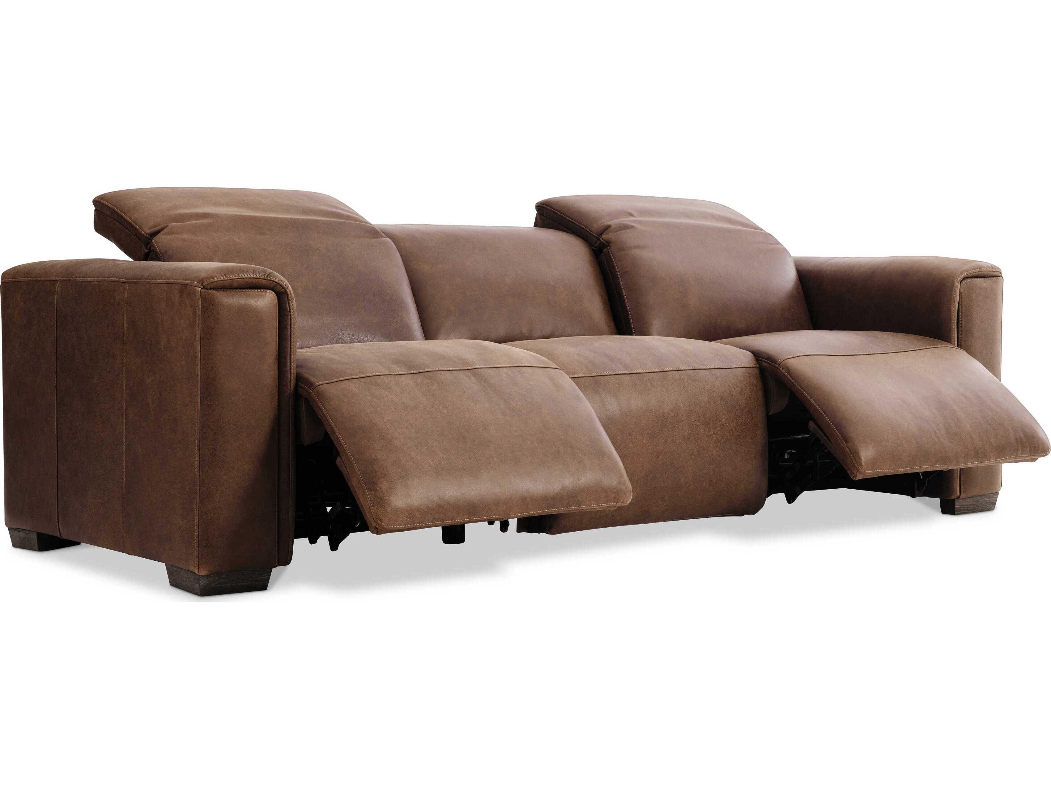 Bernhardt Billings Brown Leather Sofa