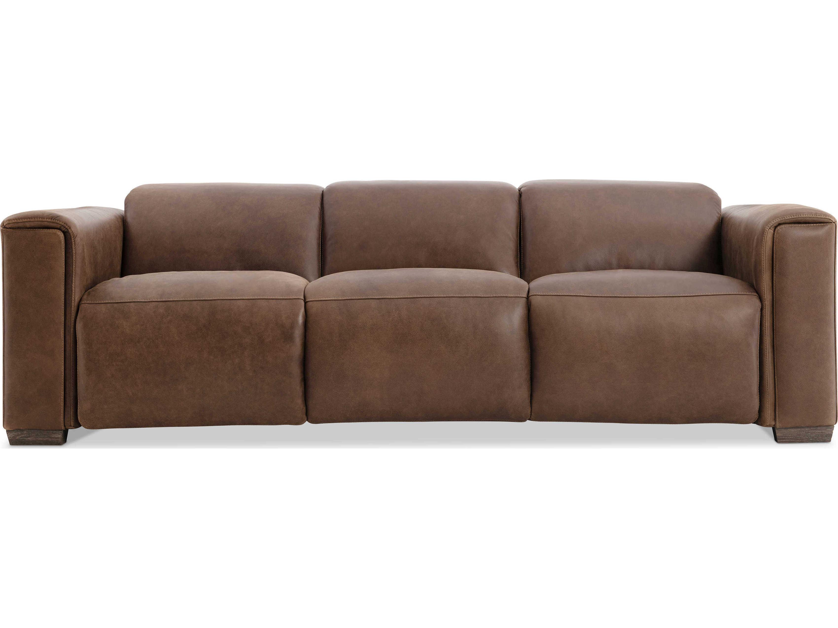 Bernhardt Billings Brown Leather Sofa