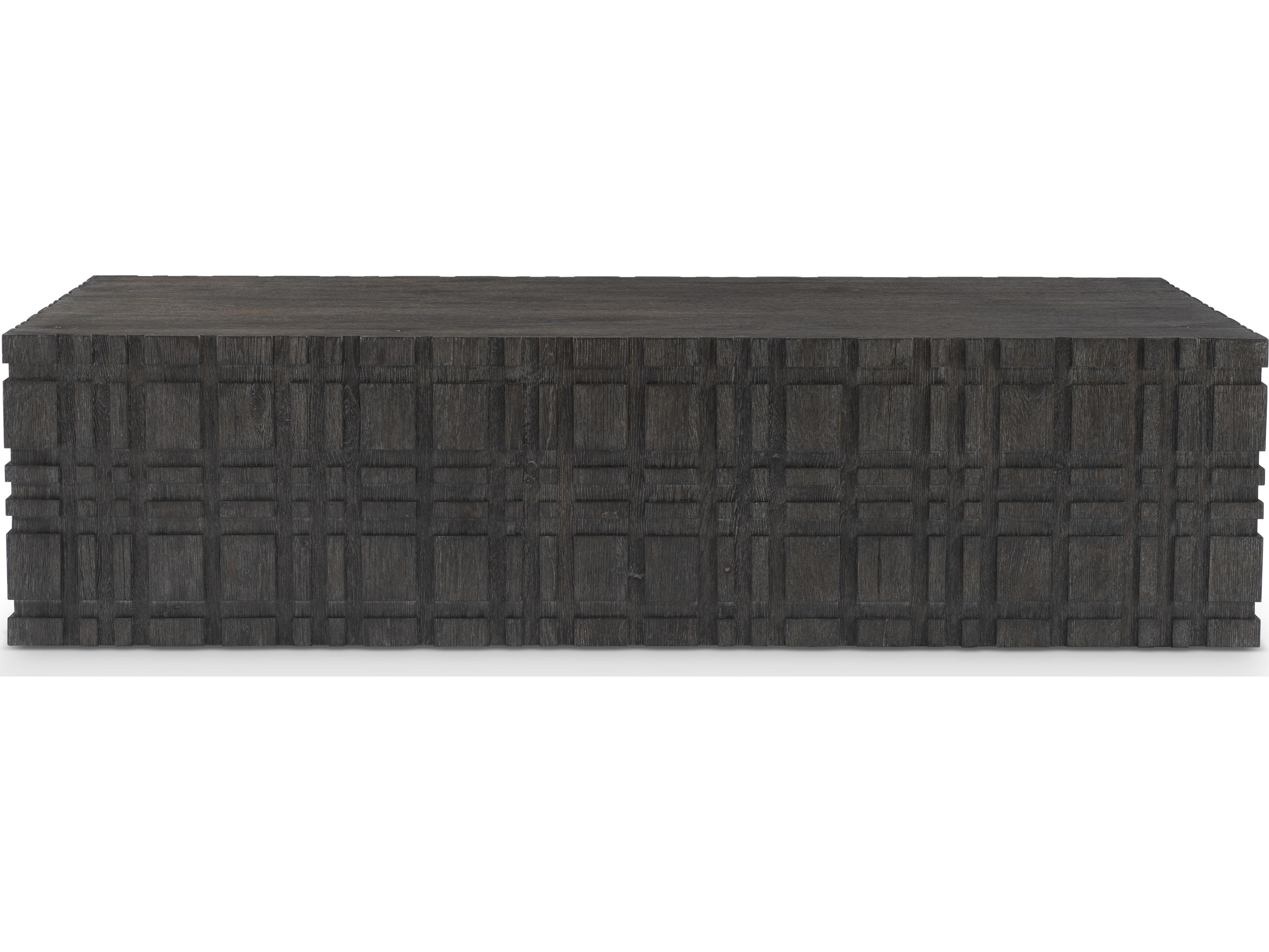 Bernhardt Cowley Rectangular Wood Dark Brown Coffee Table