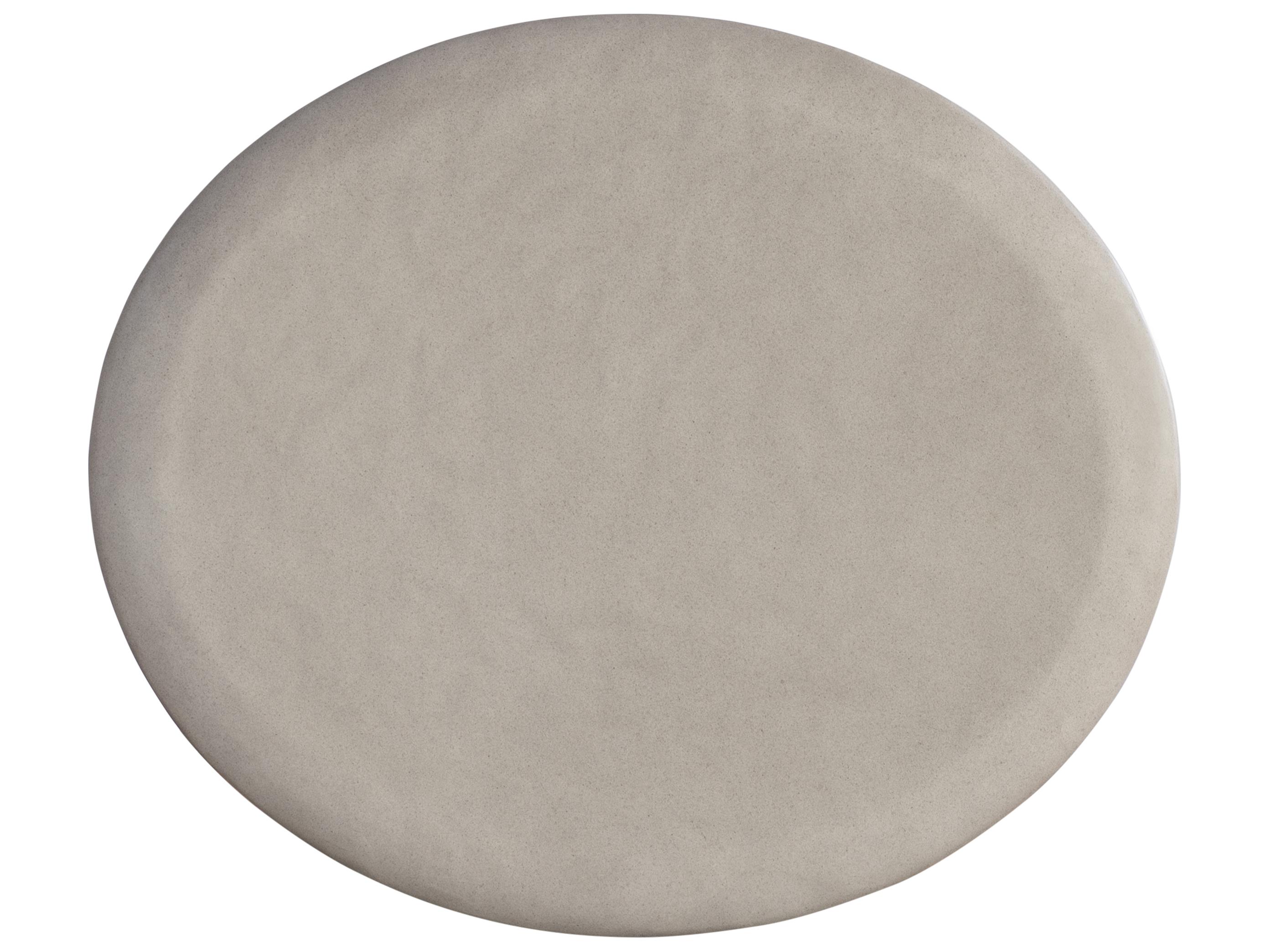 Bernhardt Decliff Round Resin Beige End Table