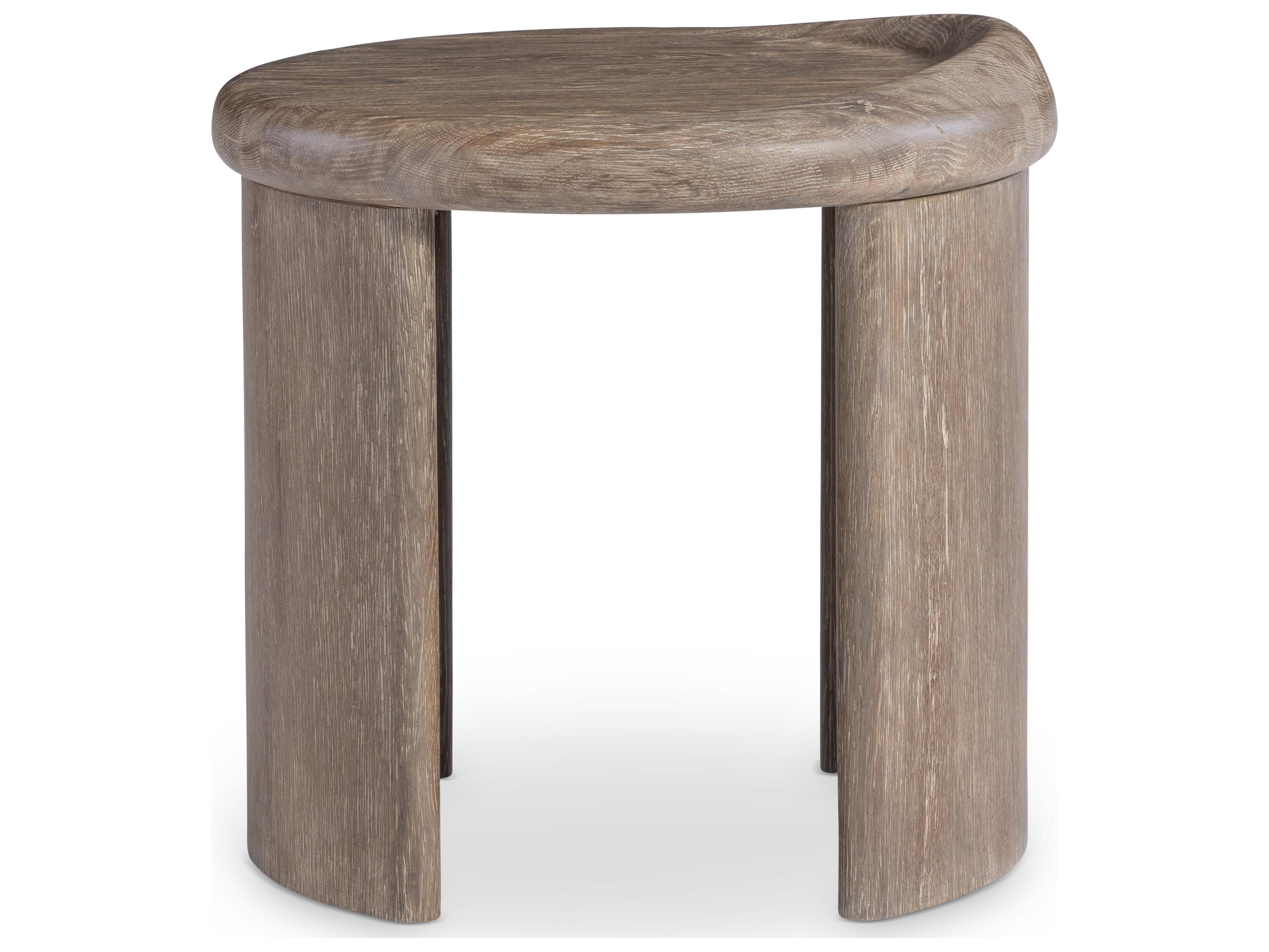 Bernhardt Bryant Round Resin Brown End Table