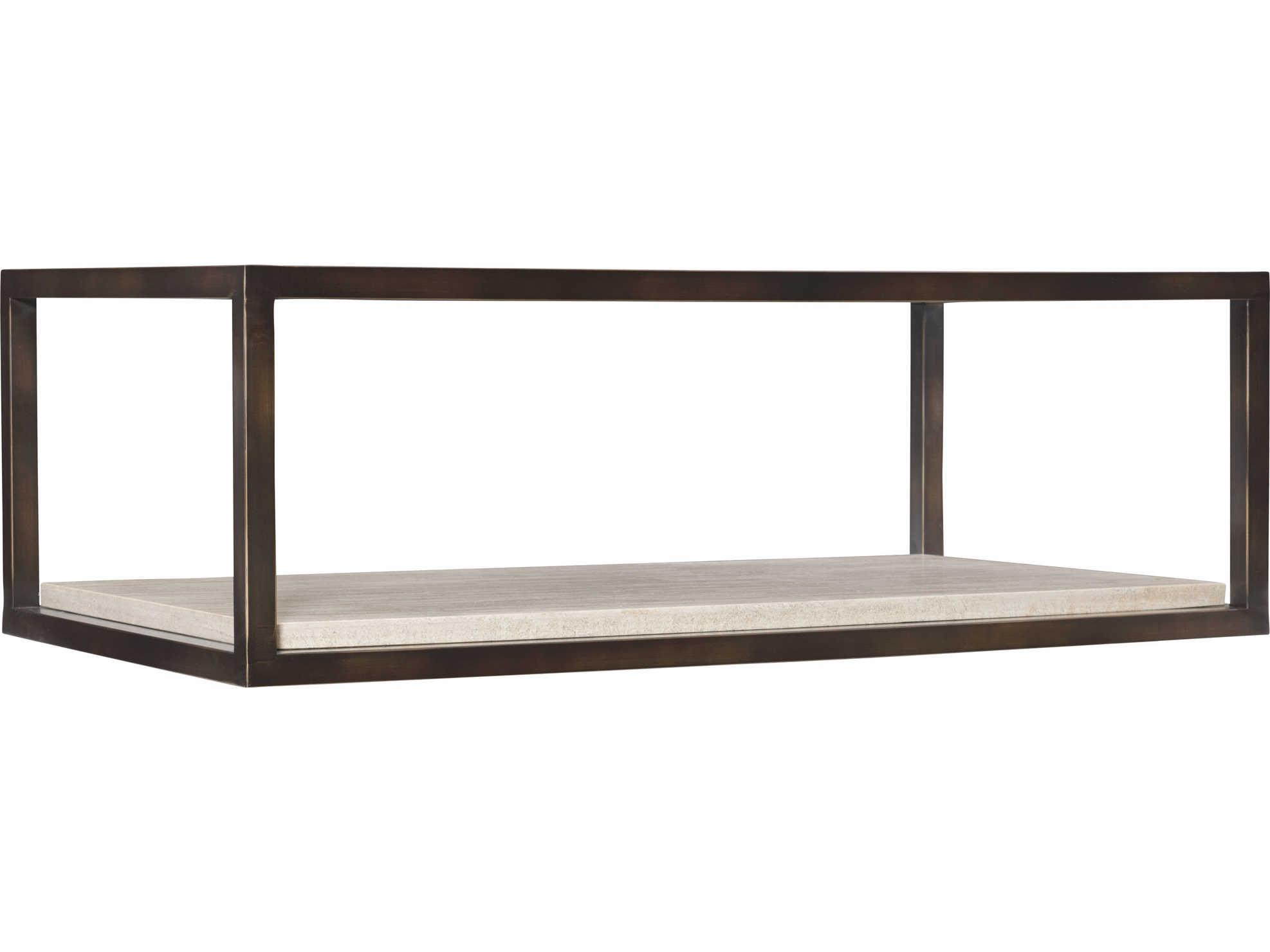 Bernhardt Kinsley Rectangular Glass Bronze Cocktail Table