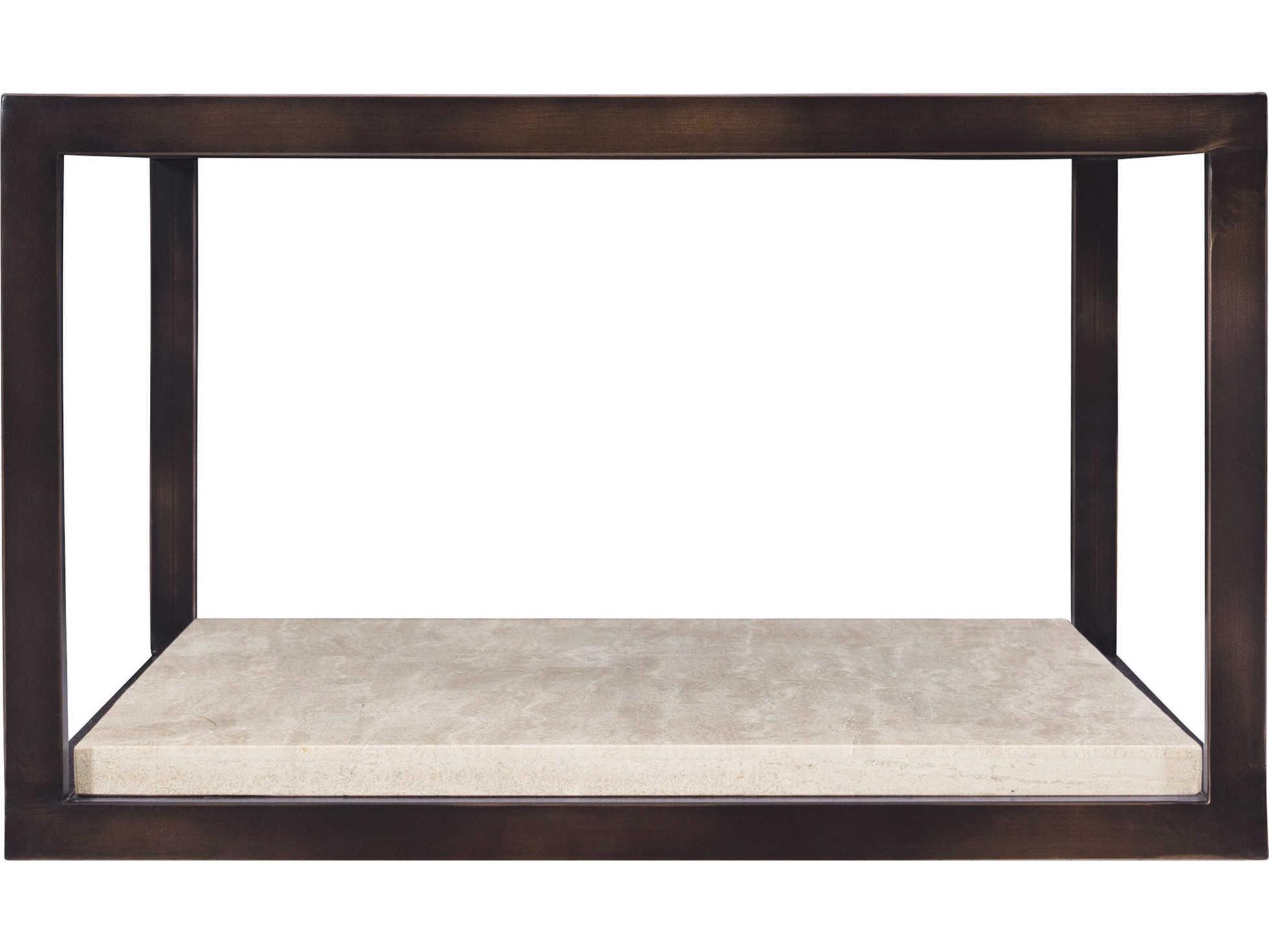 Bernhardt Kinsley Rectangular Glass Bronze Cocktail Table