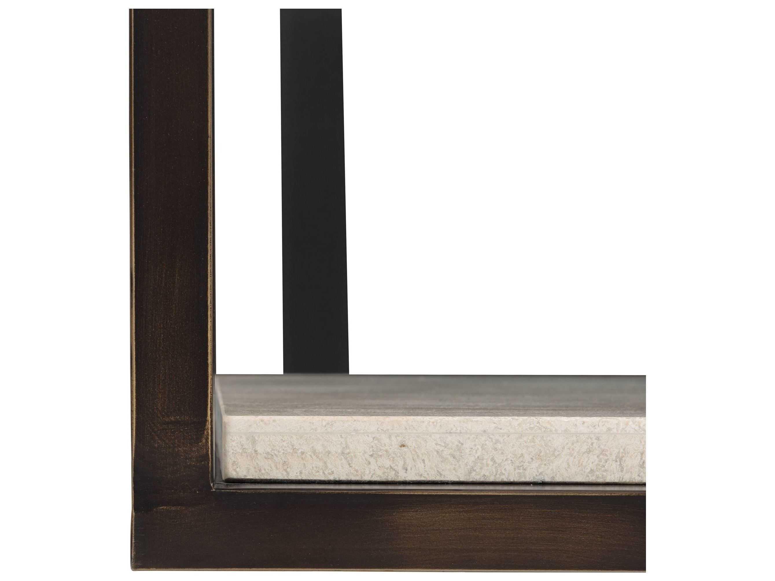 Bernhardt Kinsley Rectangular Glass Bronze Cocktail Table