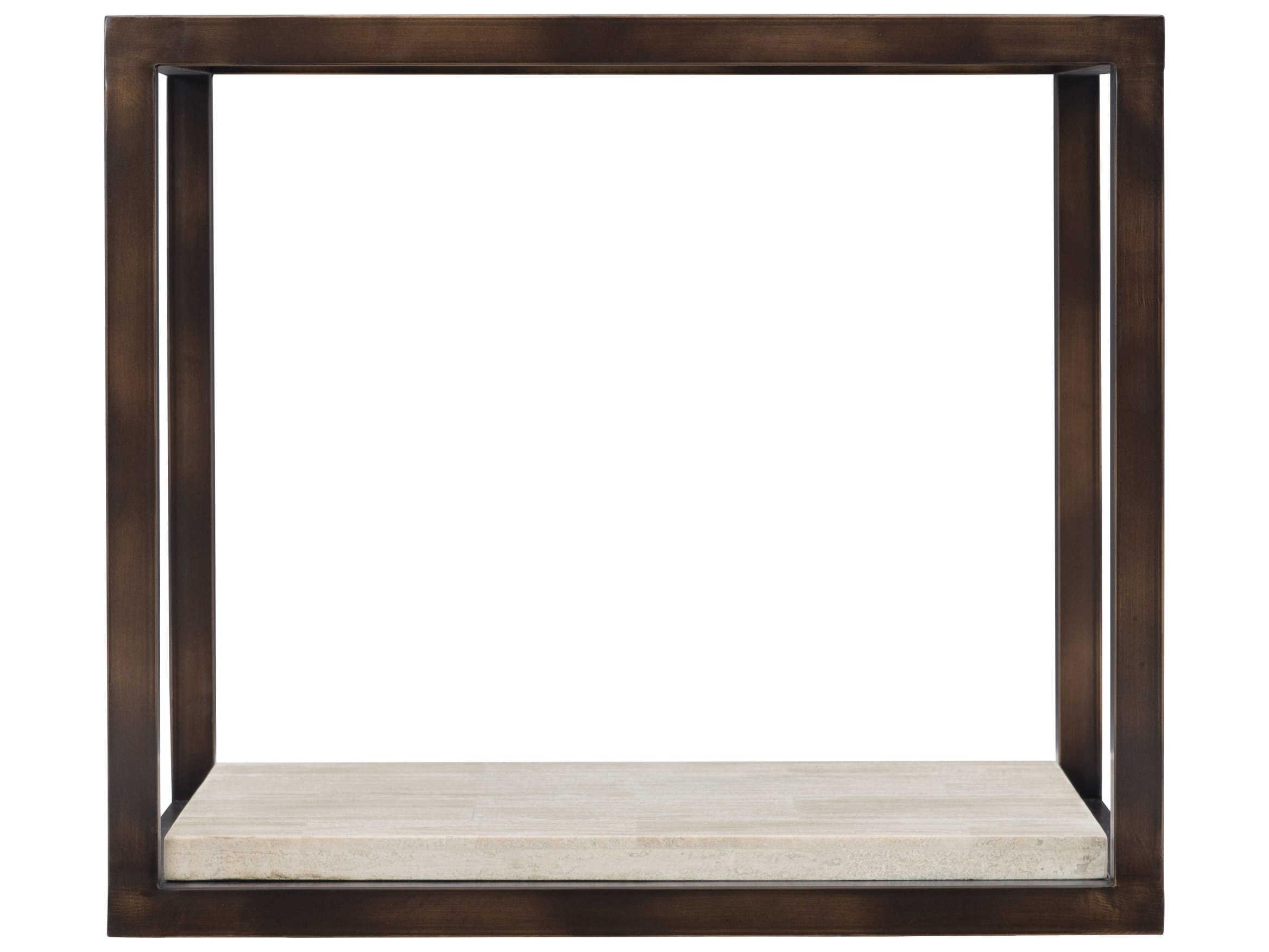 Bernhardt Kinsley Square Glass Bronze End Table