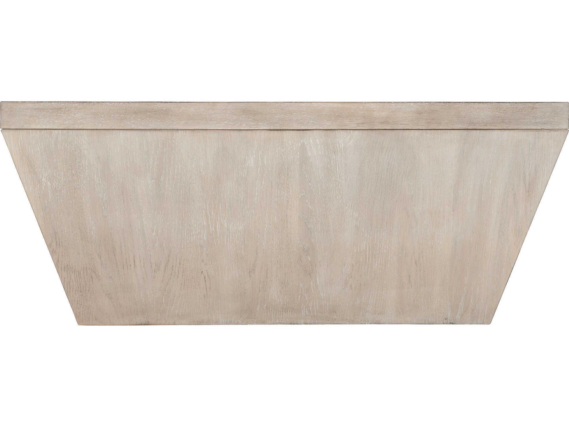 Bernhardt Landers Square Wood Cerused Greige Cocktail Table