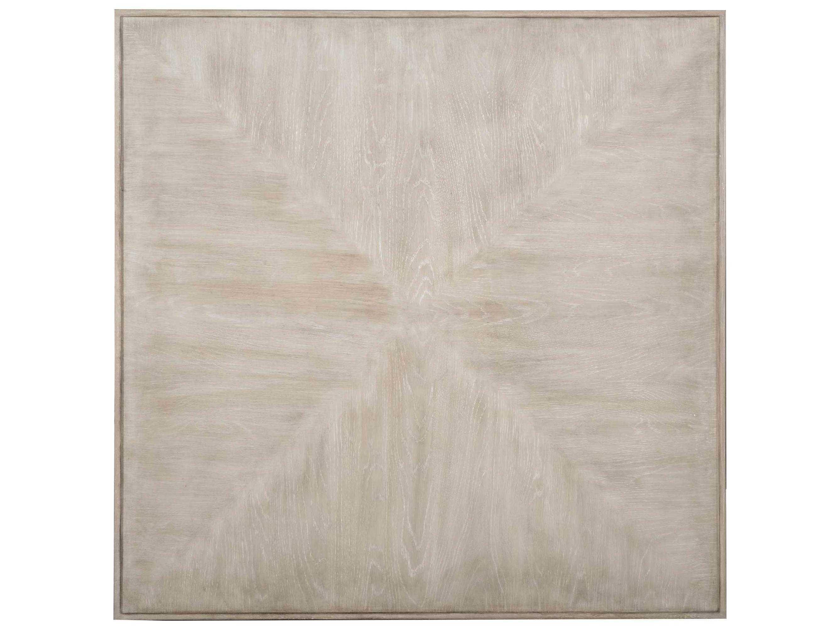 Bernhardt Landers Square Wood Cerused Greige Cocktail Table