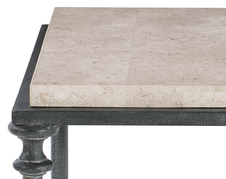 Bernhardt Galesbury Square Stone Antique Silver End Table