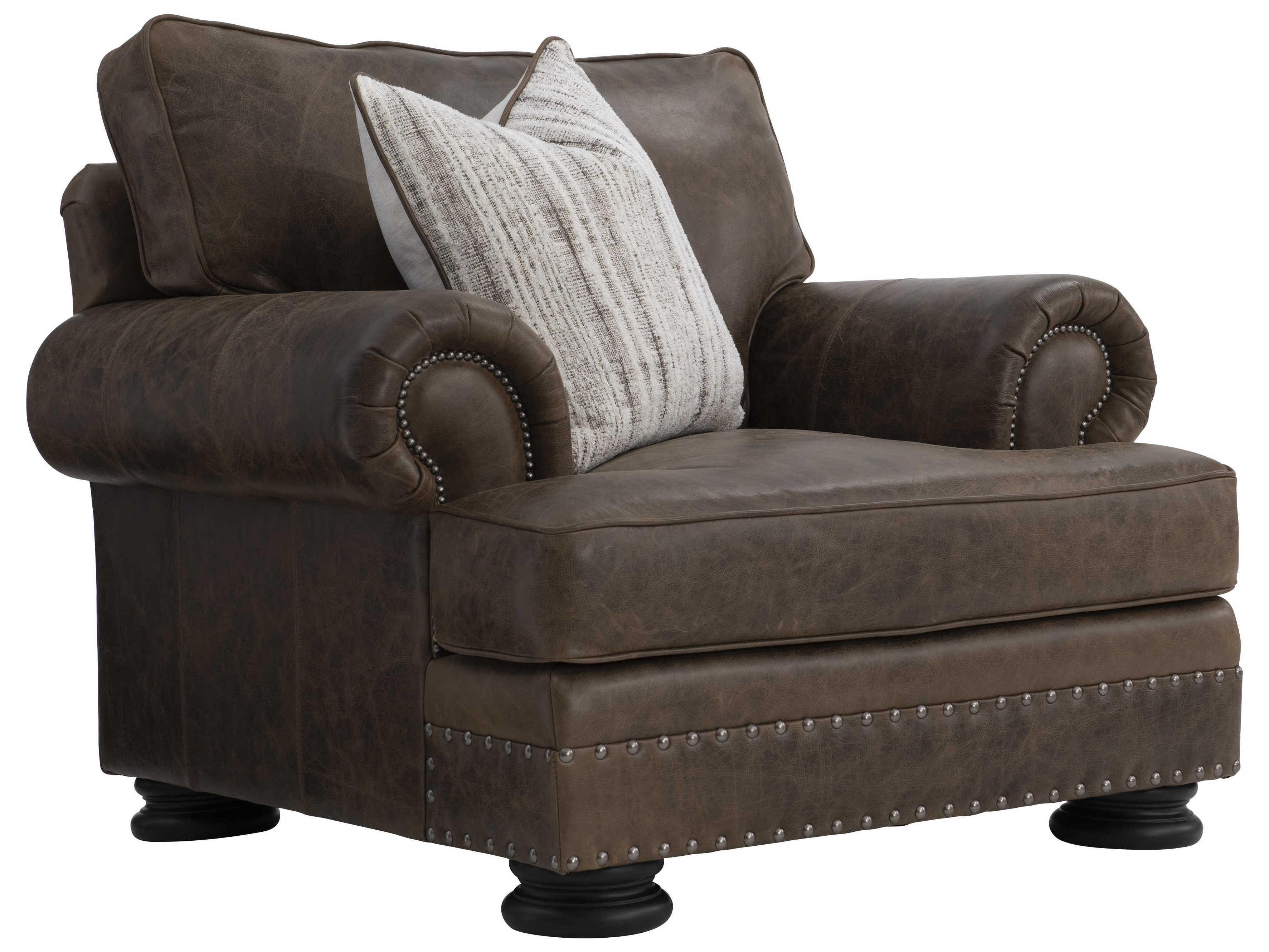 Bernhardt Foster Brown Leather Club Chair