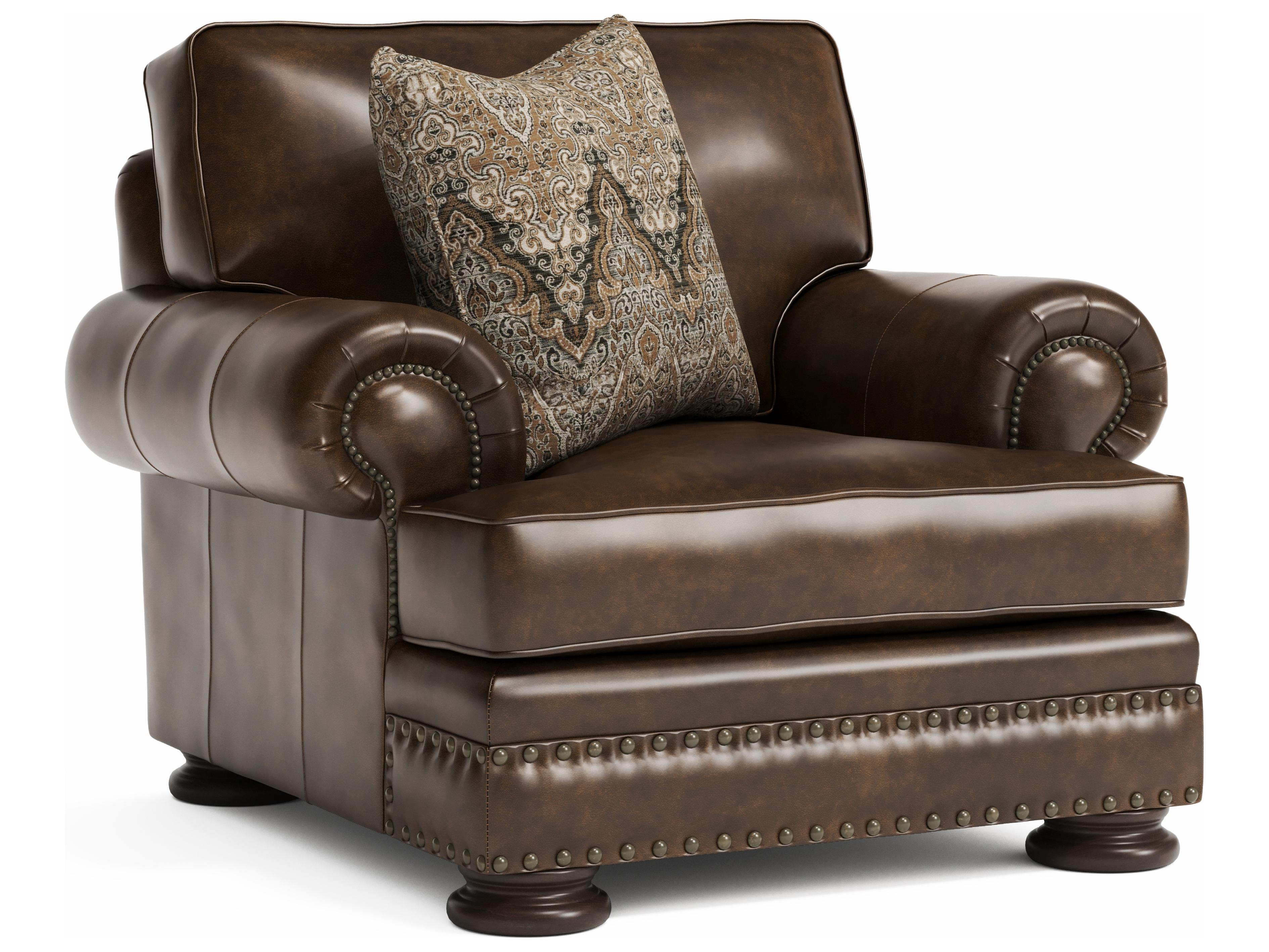 Bernhardt Foster Brown Leather Accent Chair