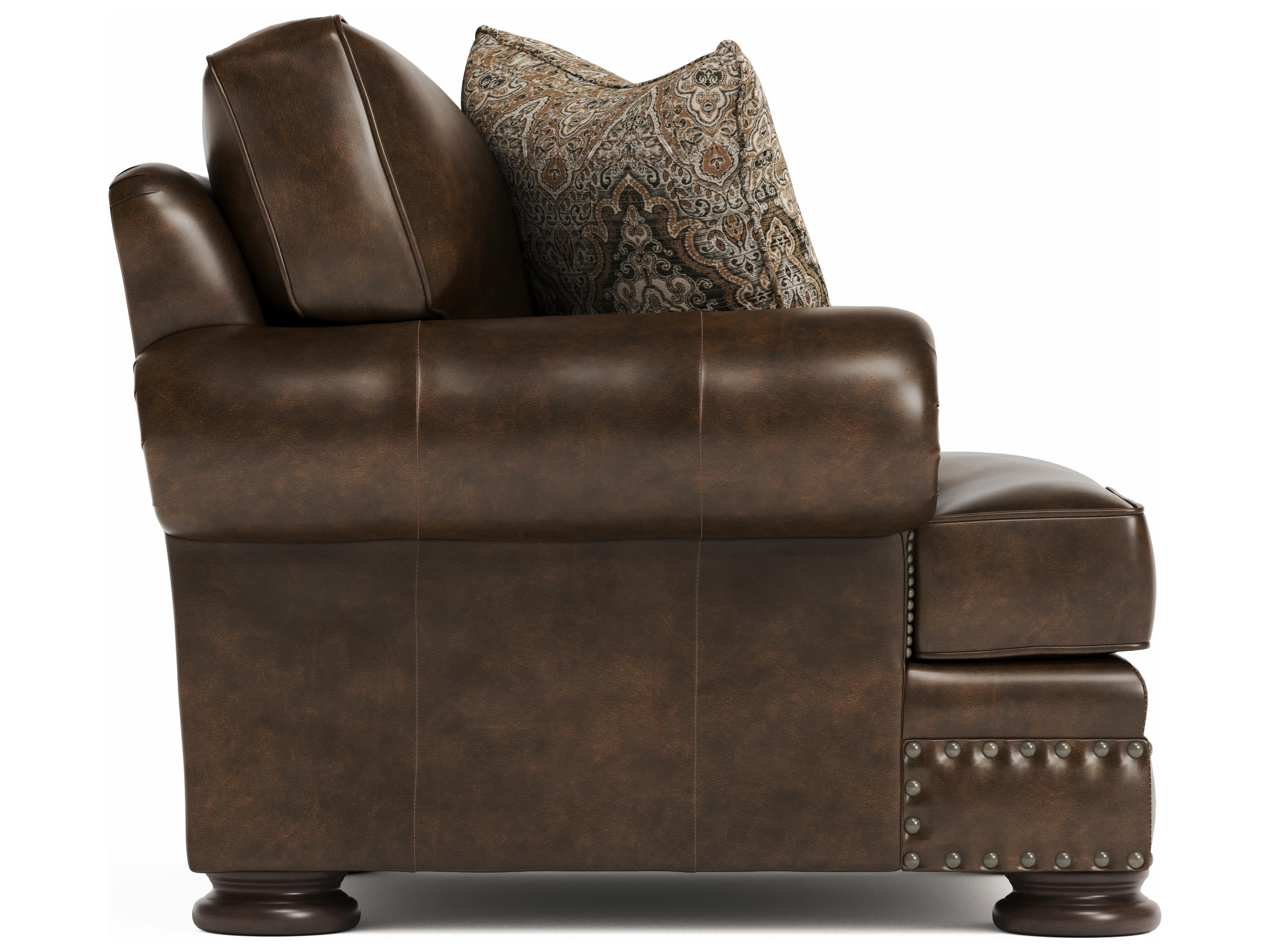 Bernhardt Foster Brown Leather Accent Chair