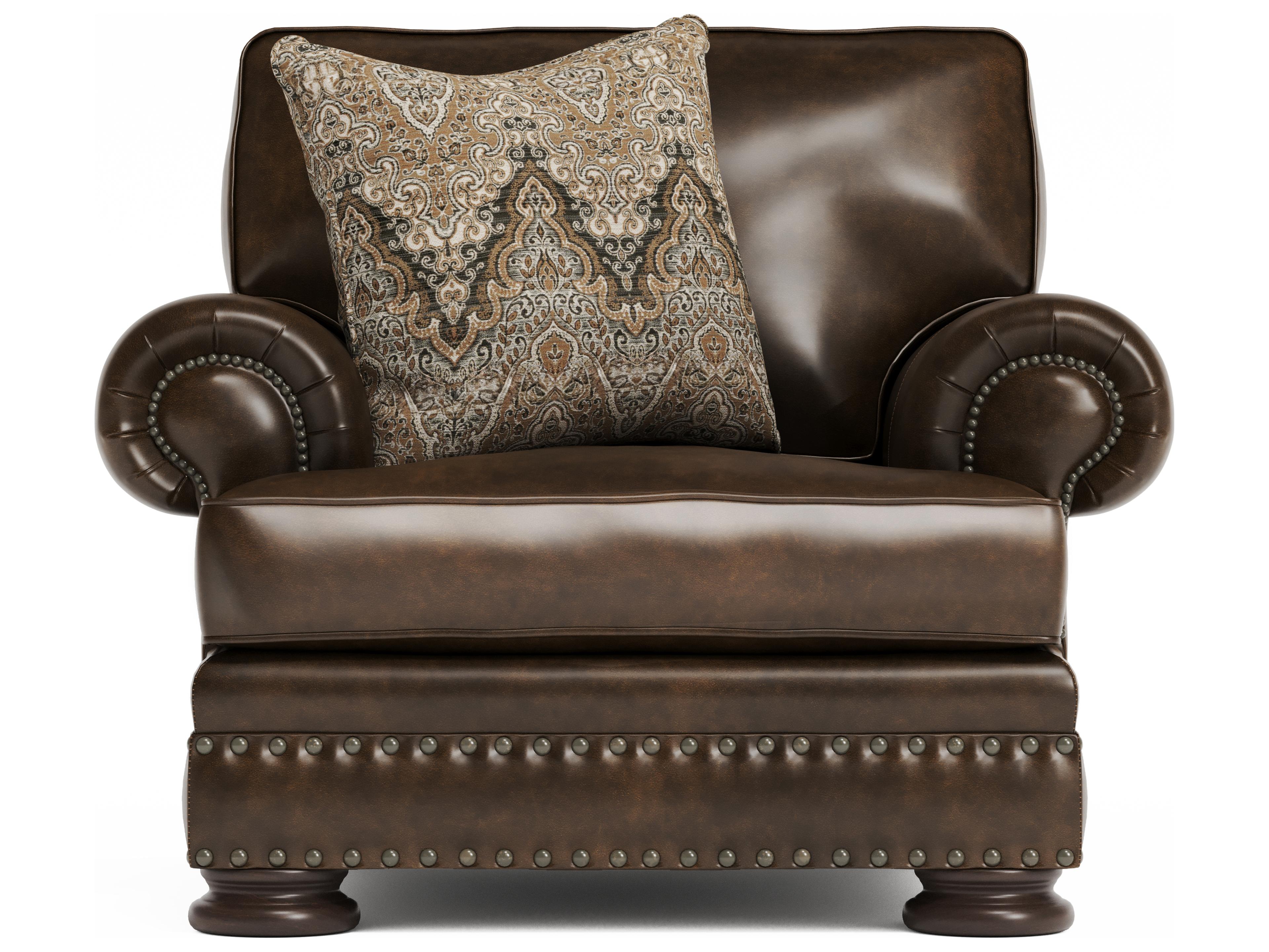 Bernhardt Foster Brown Leather Accent Chair