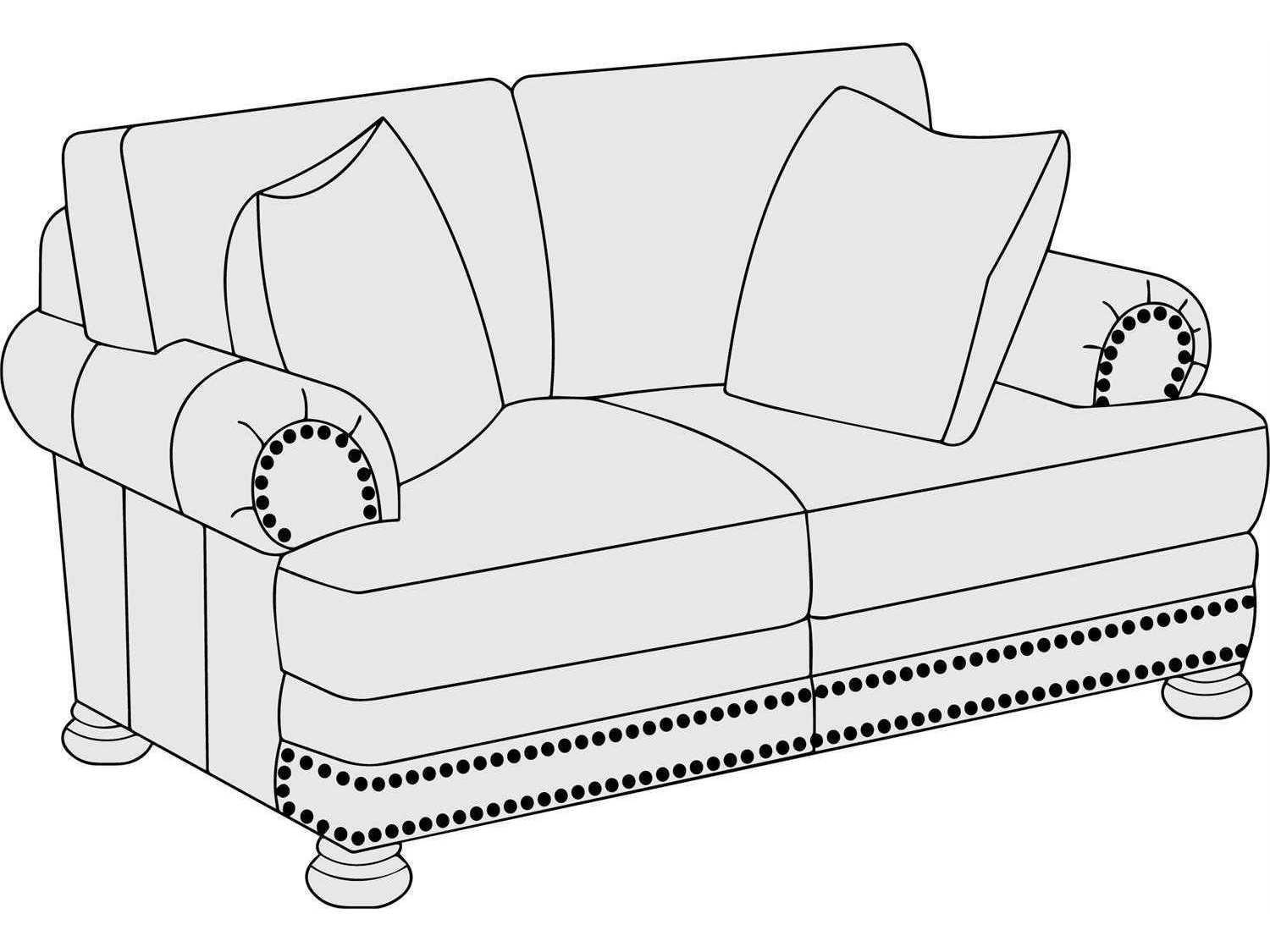 Bernhardt Foster Leather Loveseat