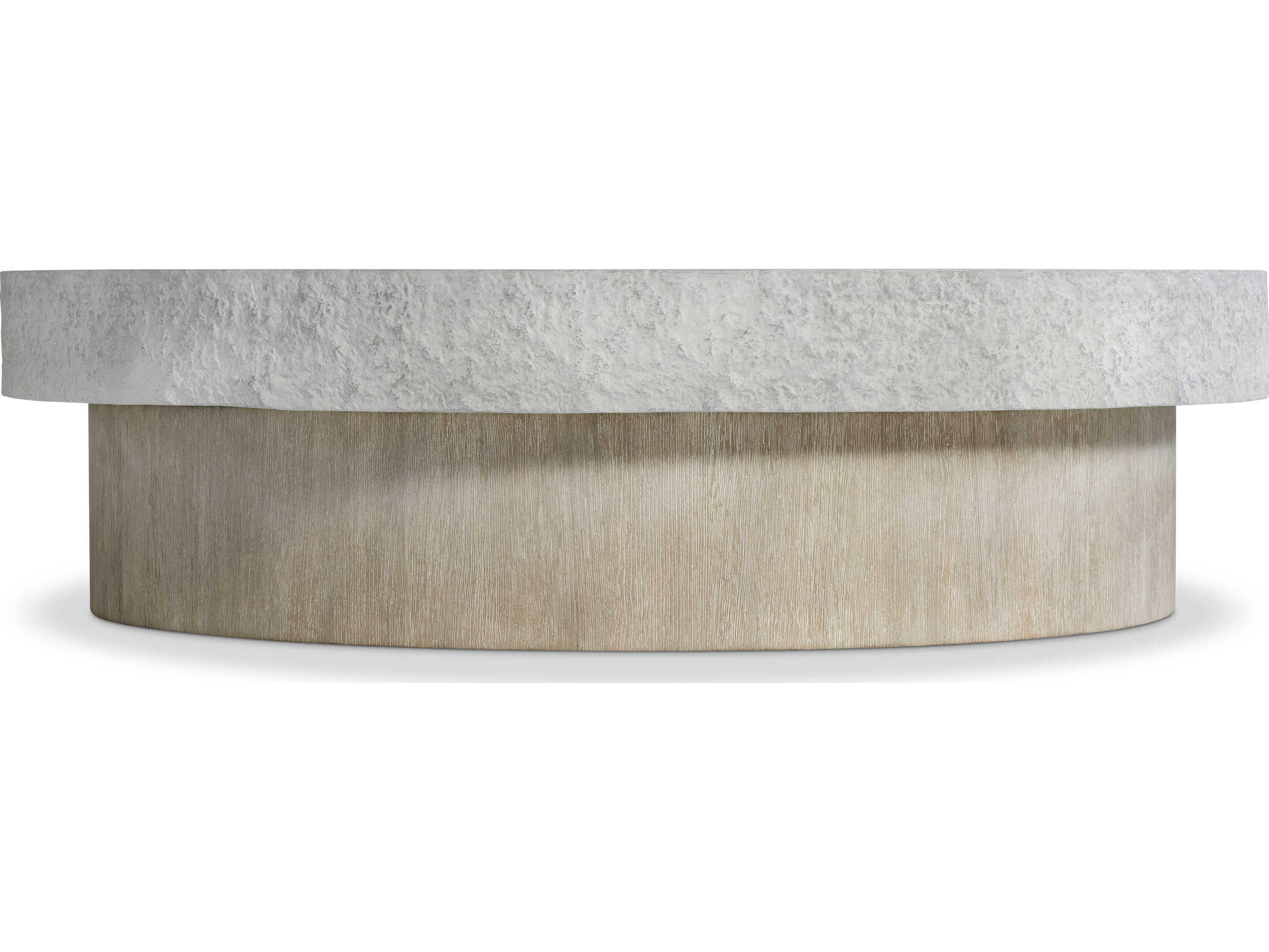 Bernhardt Pincio Round Faux Stone Grey Coffee Table
