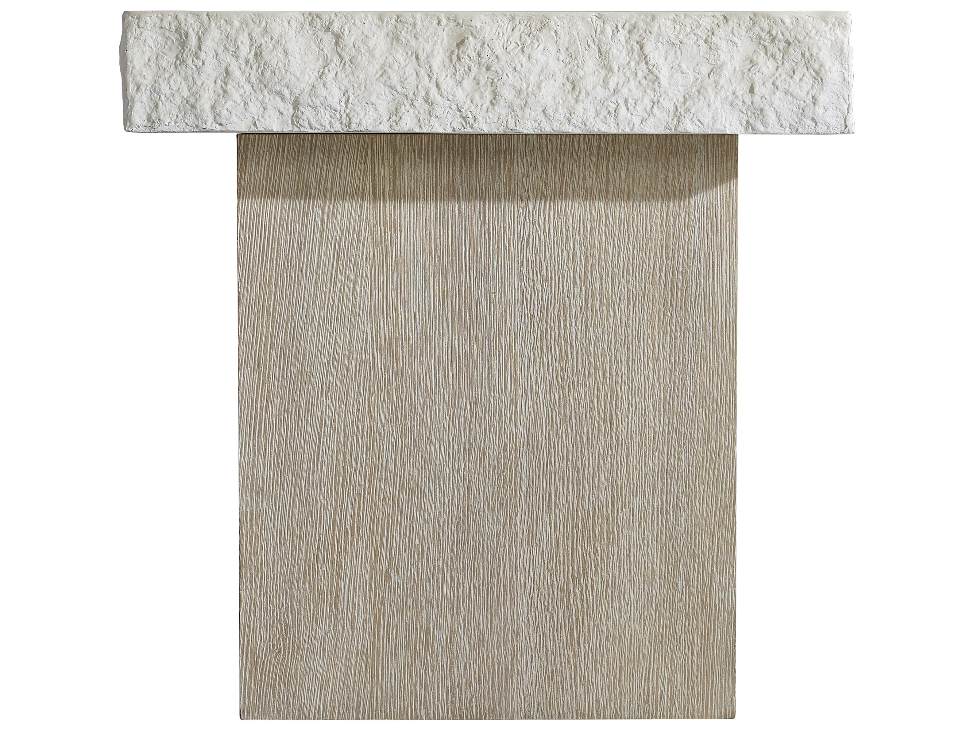 Bernhardt Beauclair Square Concrete Flaxen End Table