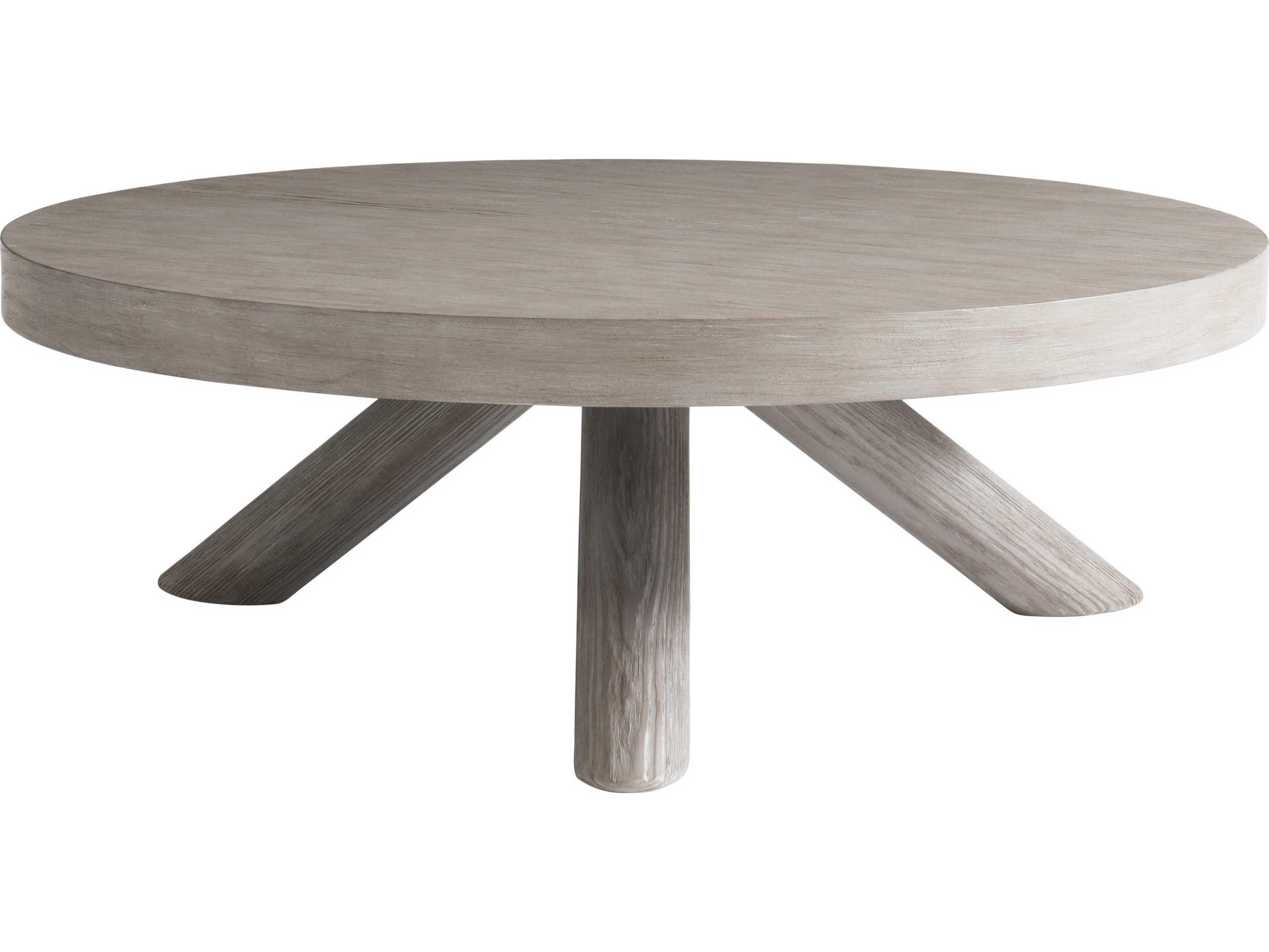 Bernhardt Harmon Round Wood Gris Cocktail Table