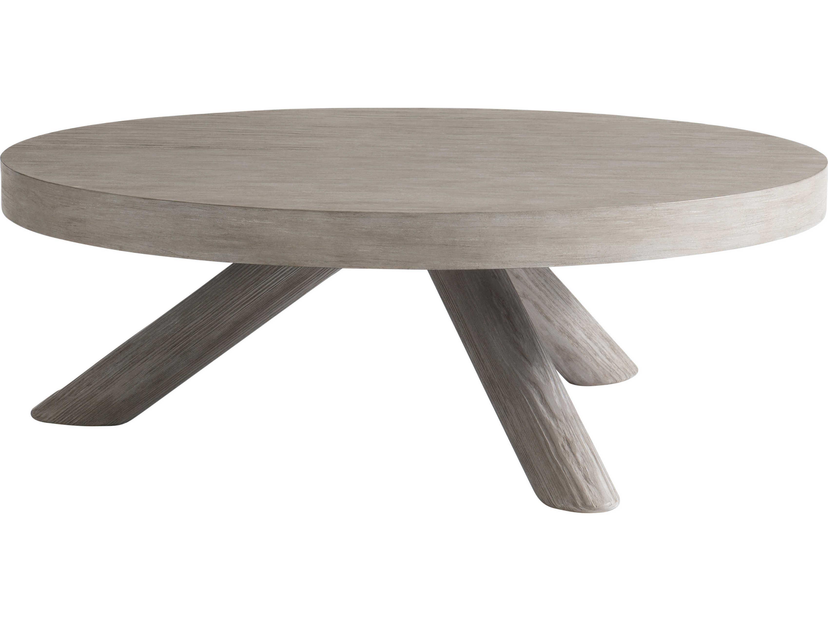 Bernhardt Harmon Round Wood Gris Cocktail Table