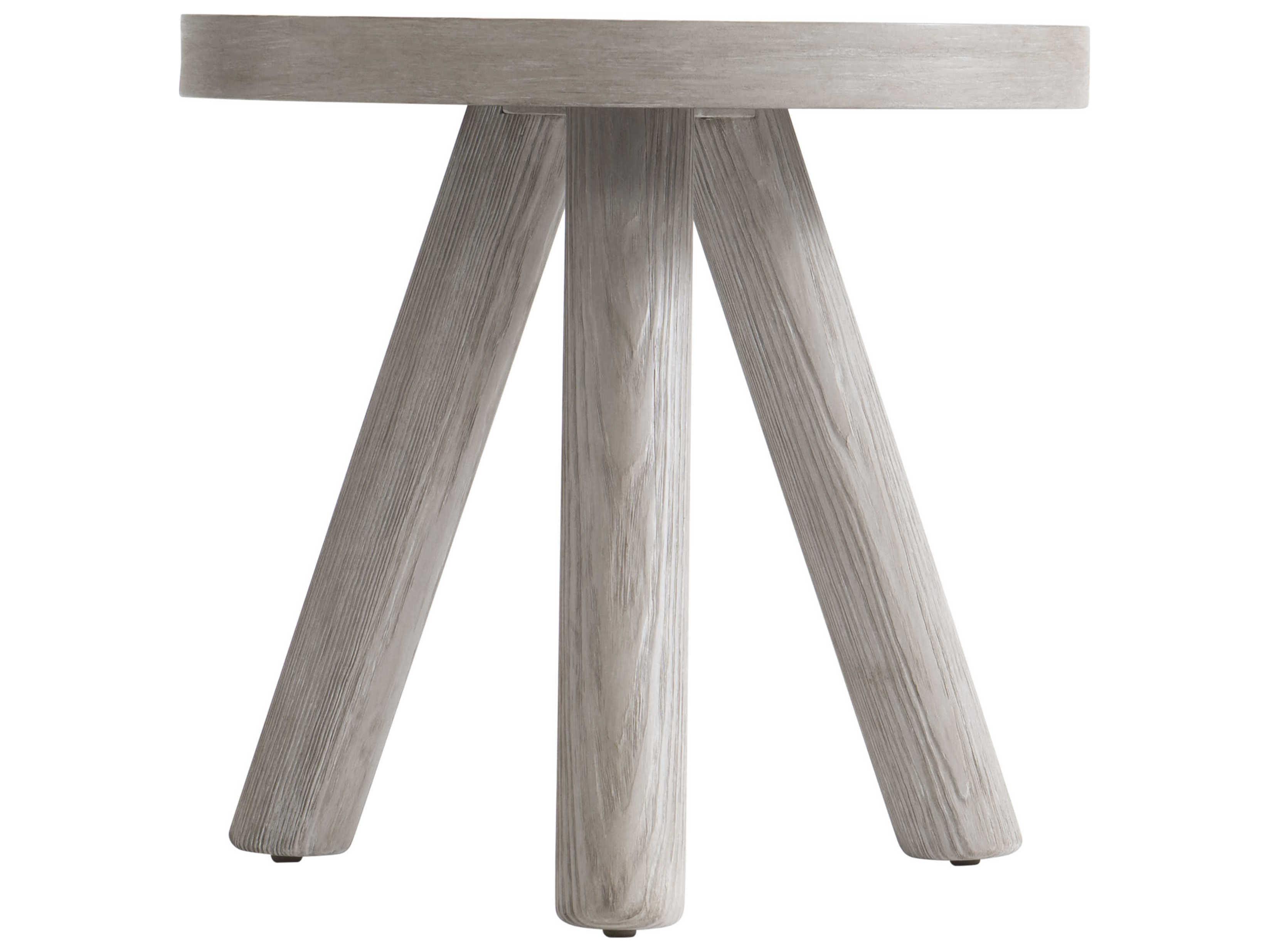 Bernhardt Harmon Round Wood Gris End Table