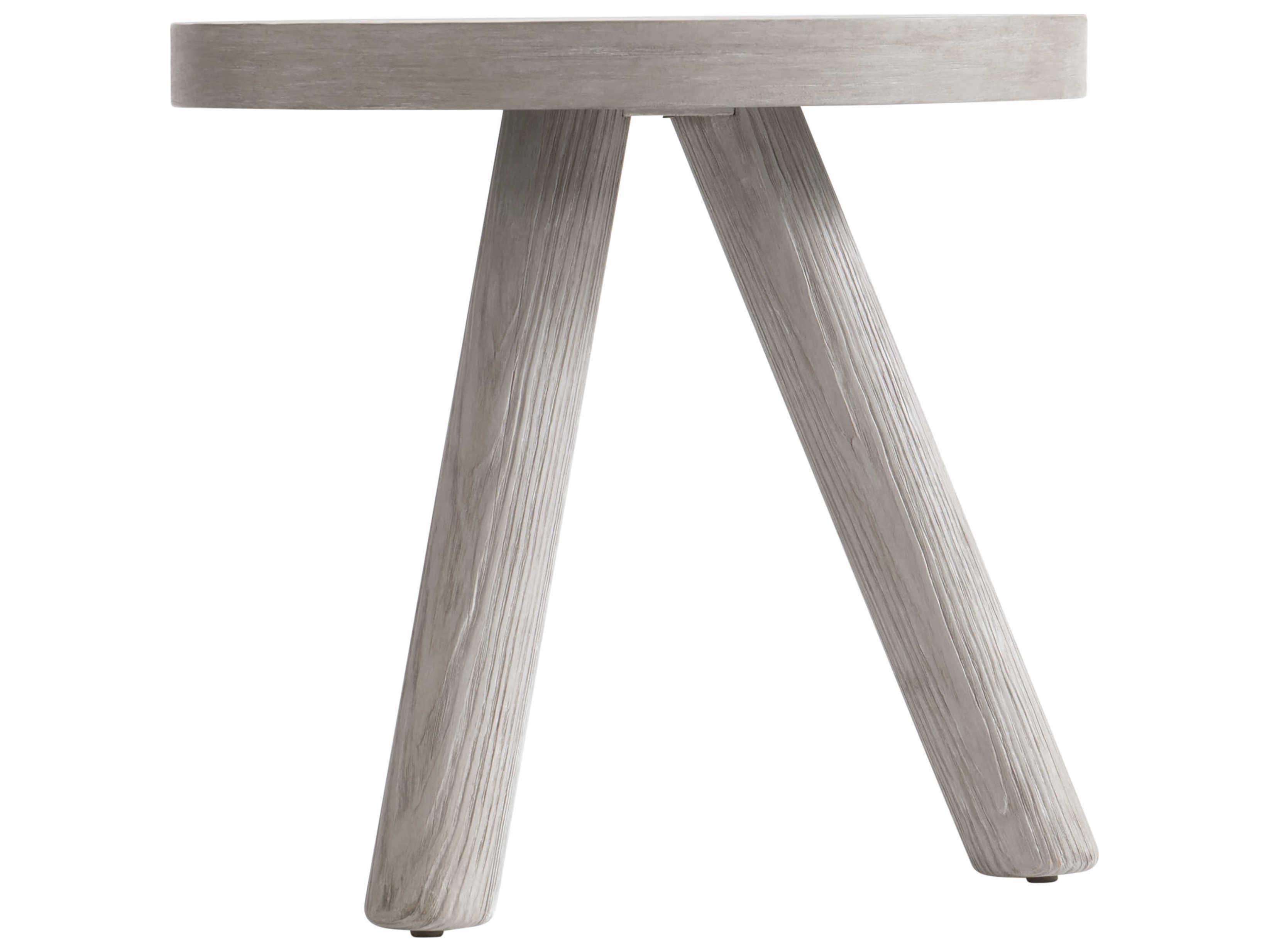 Bernhardt Harmon Round Wood Gris End Table
