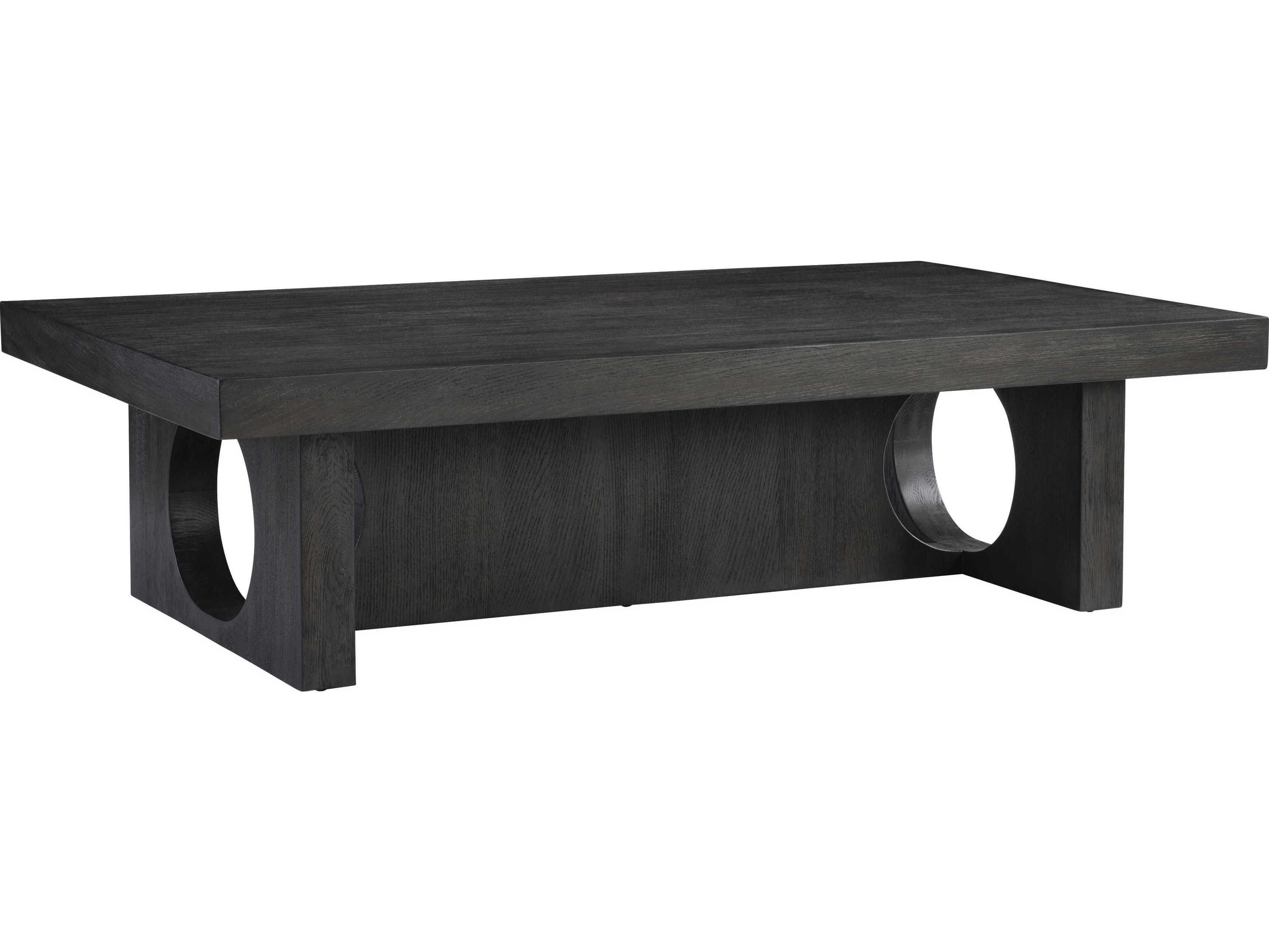 Bernhardt Micah Rectangular Wood Black Truffle Cocktail Table