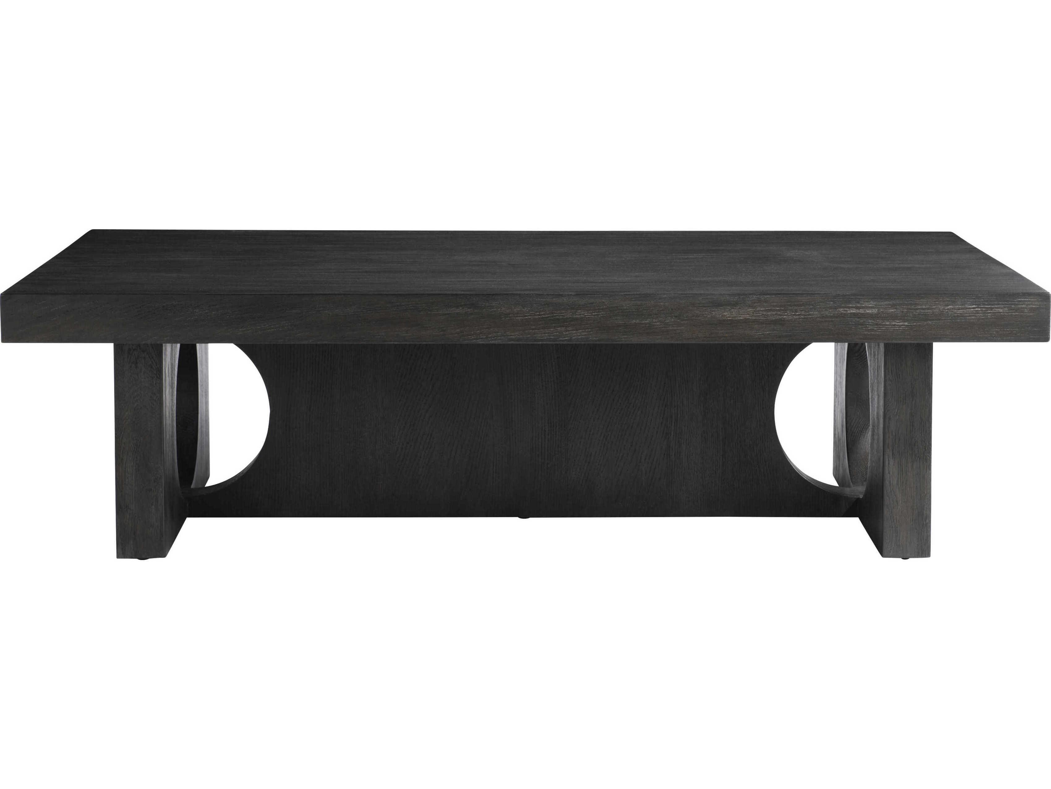 Bernhardt Micah Rectangular Wood Black Truffle Cocktail Table
