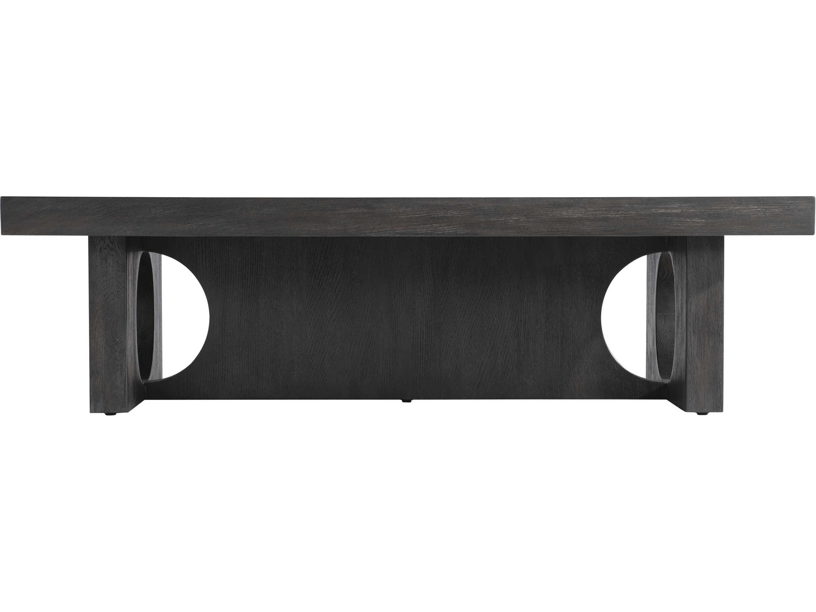 Bernhardt Micah Rectangular Wood Black Truffle Cocktail Table