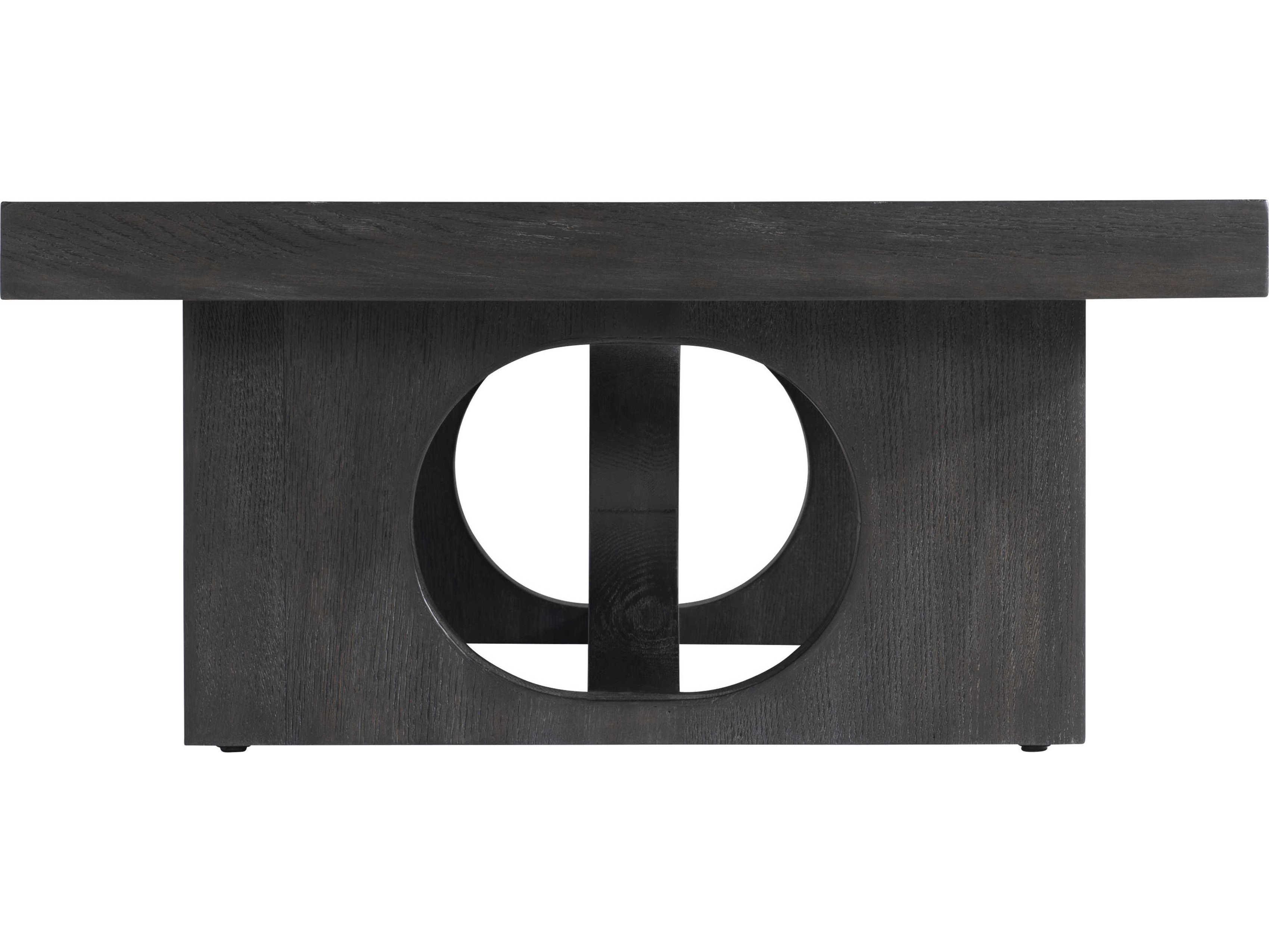 Bernhardt Micah Rectangular Wood Black Truffle Cocktail Table