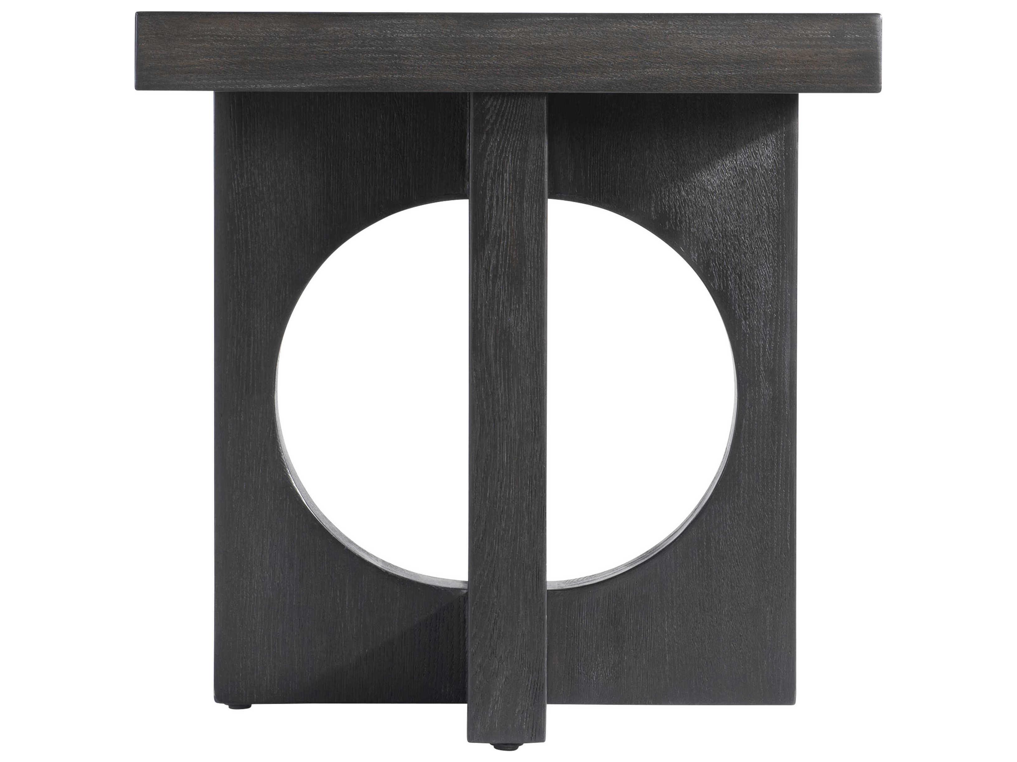 Bernhardt Micah Rectangular Wood Black Truffle End Table