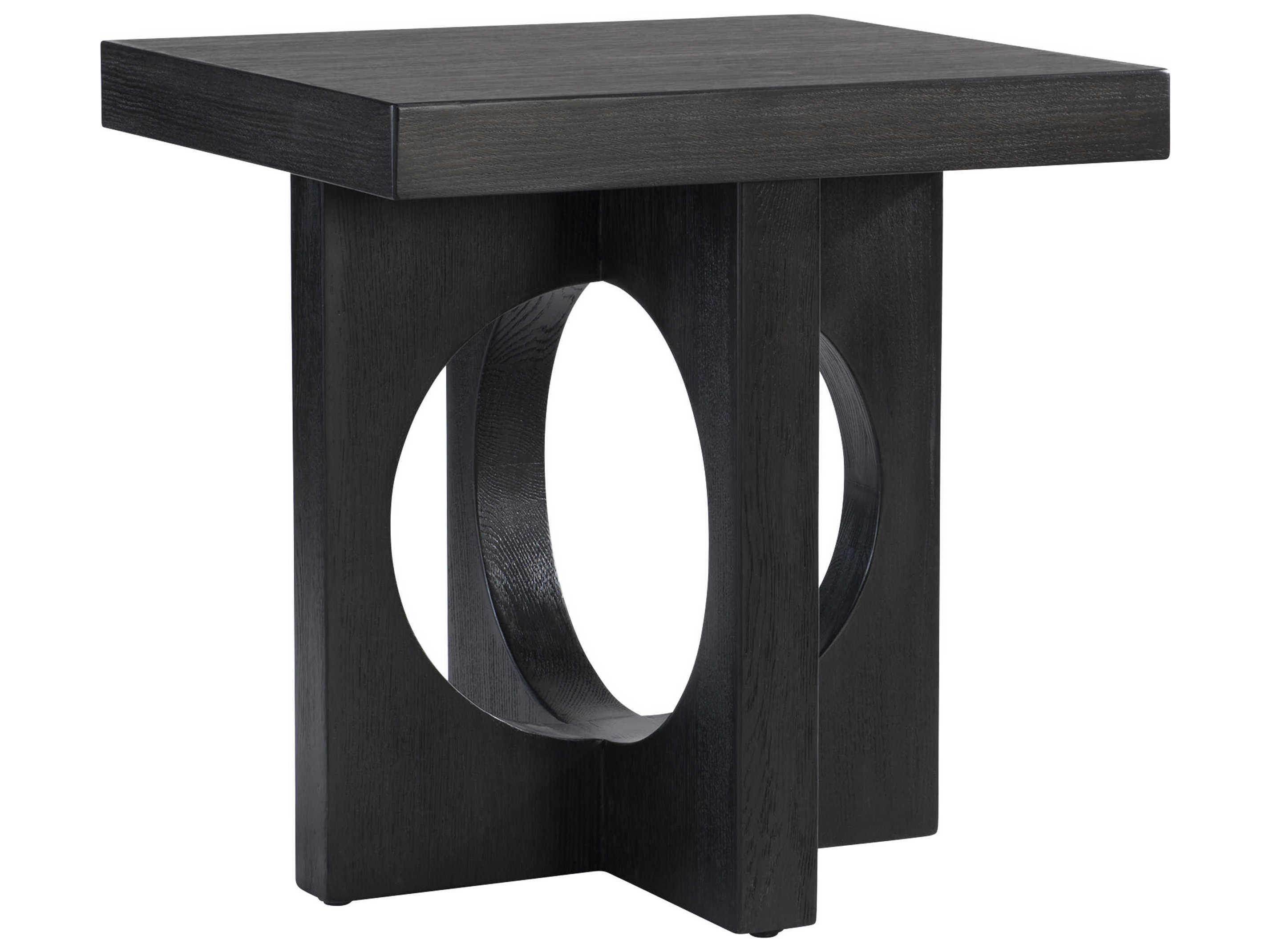 Bernhardt Micah Rectangular Wood Black Truffle End Table