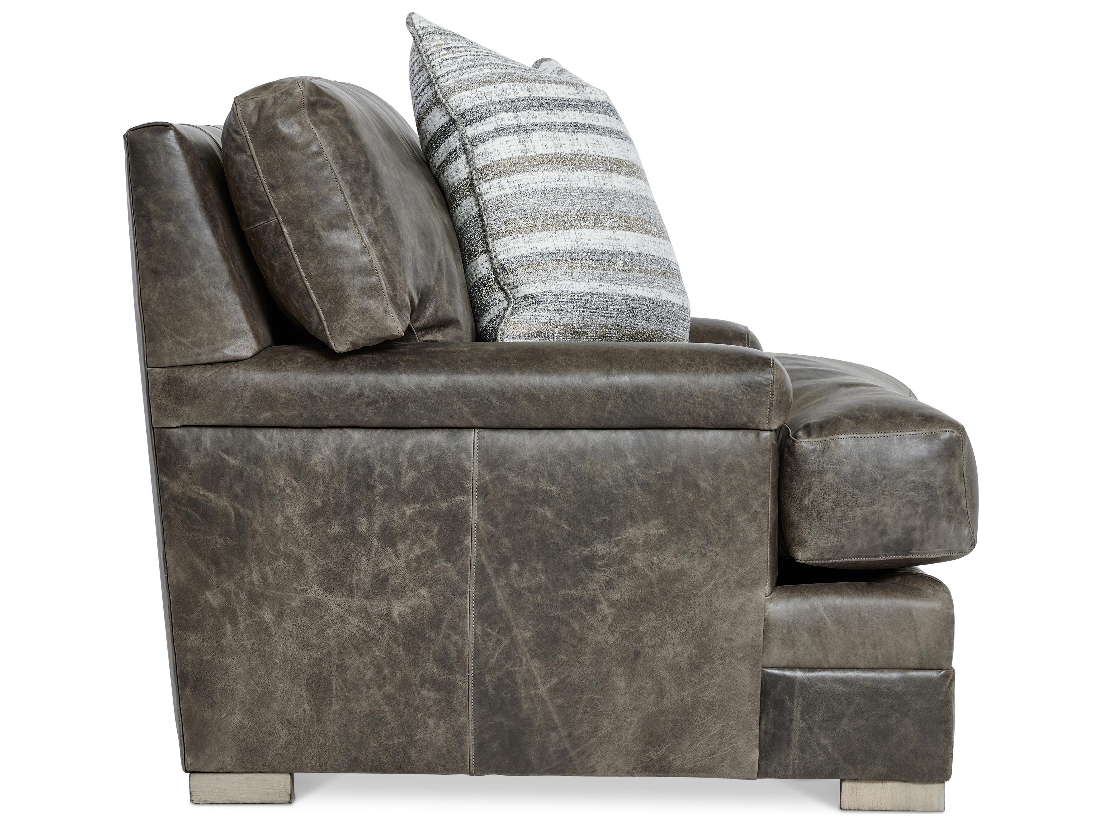 Bernhardt Burnham Brown Leather Accent Chair