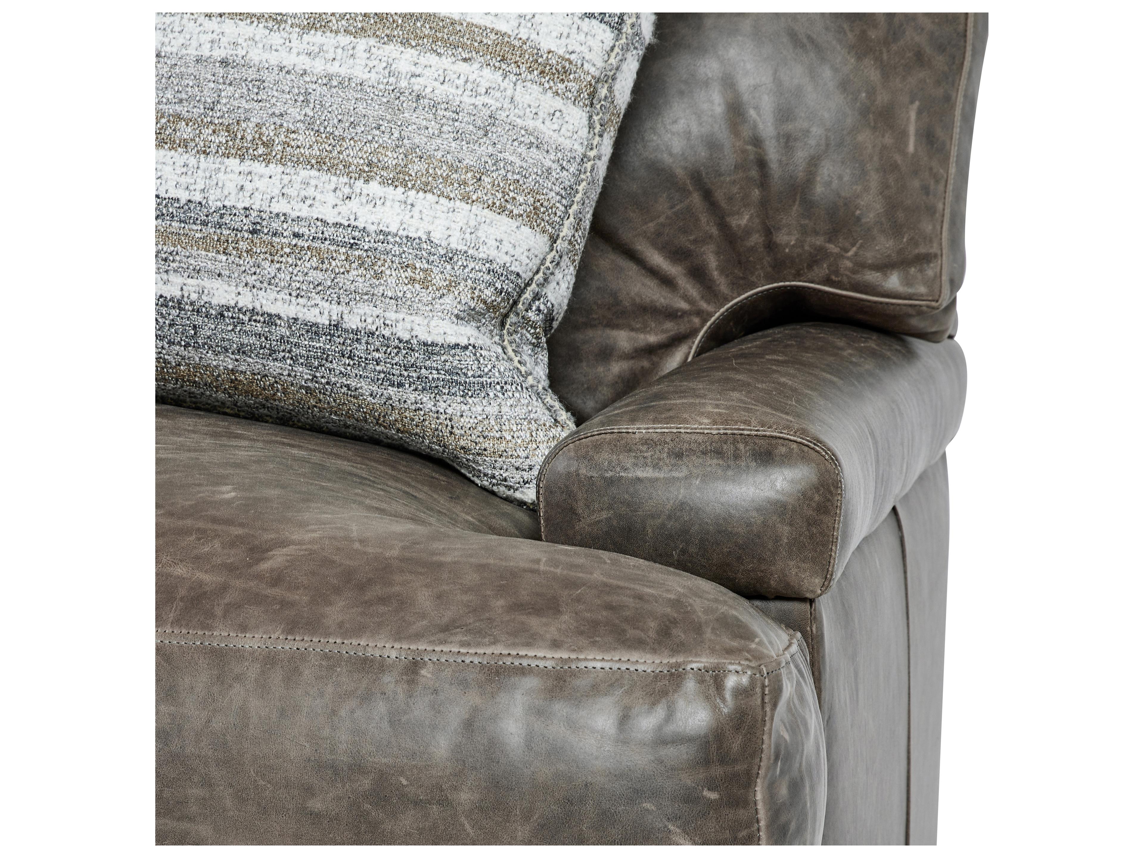 Bernhardt Burnham Brown Leather Accent Chair