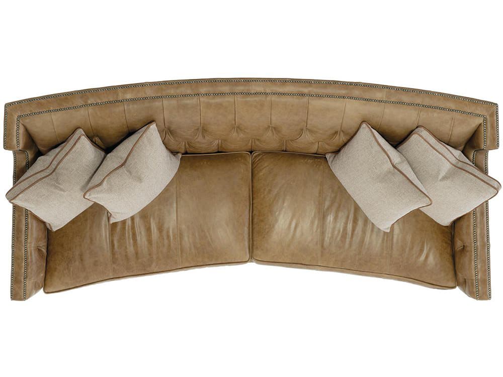 Bernhardt Candace Tufted Brown Leather Sofa