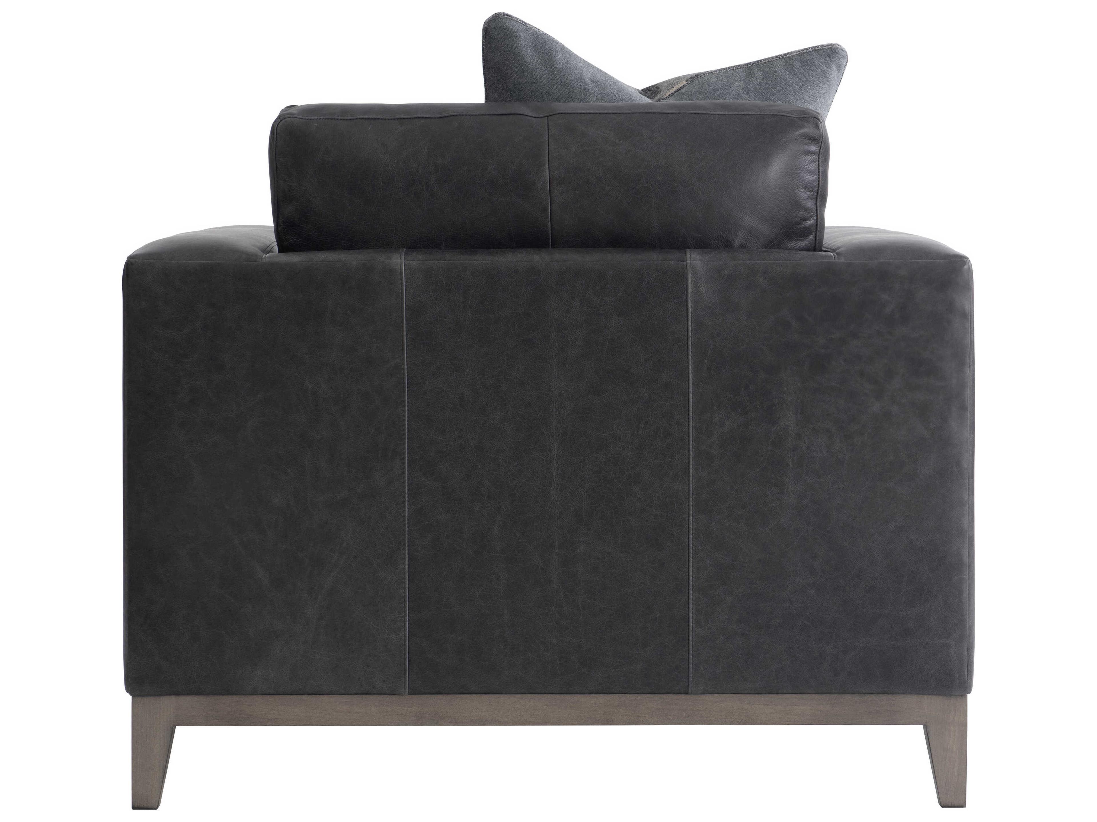 Bernhardt Noel Gray Leather Accent Chair