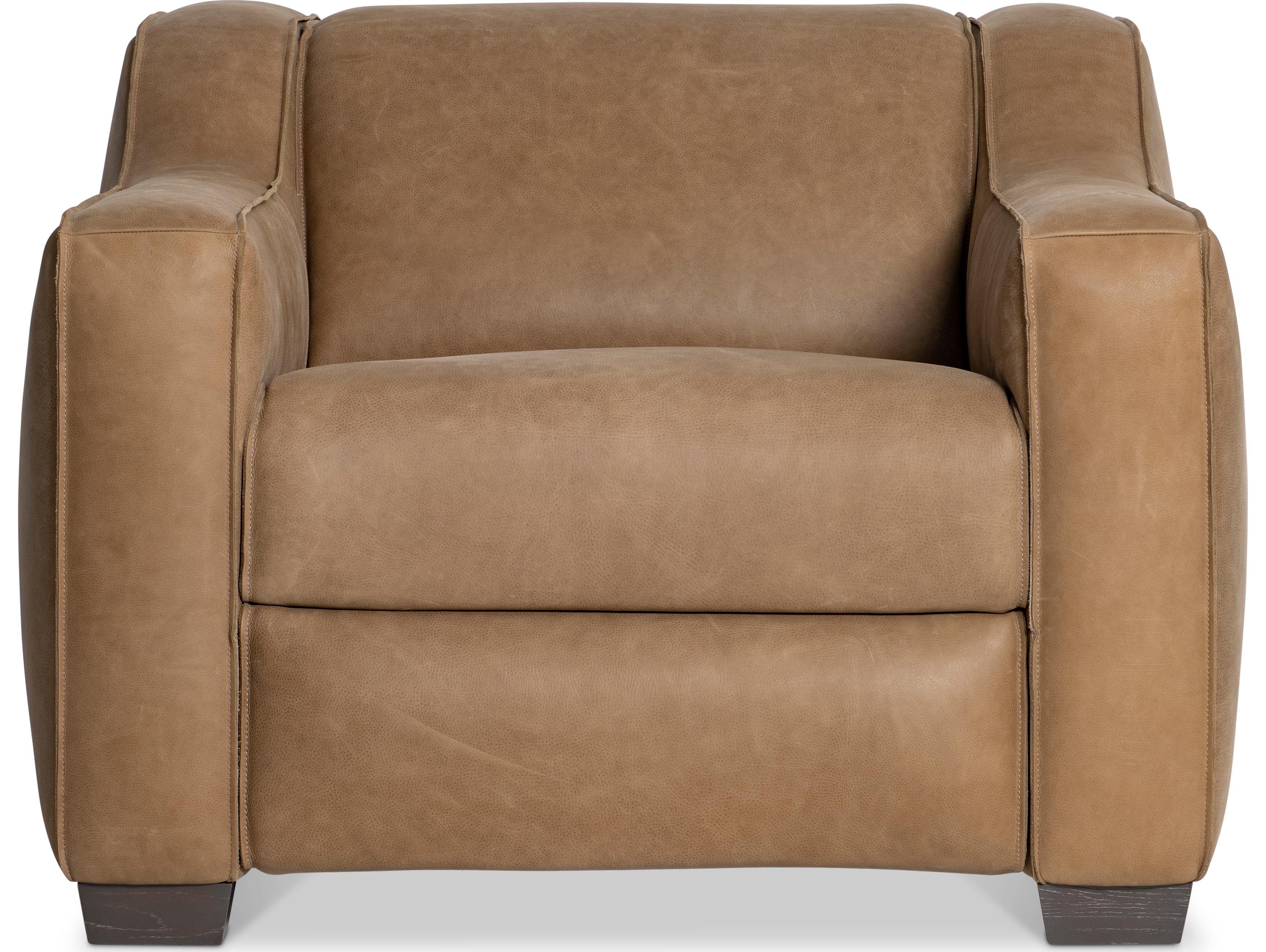 Bernhardt Flynn Beige Leather Accent Chair