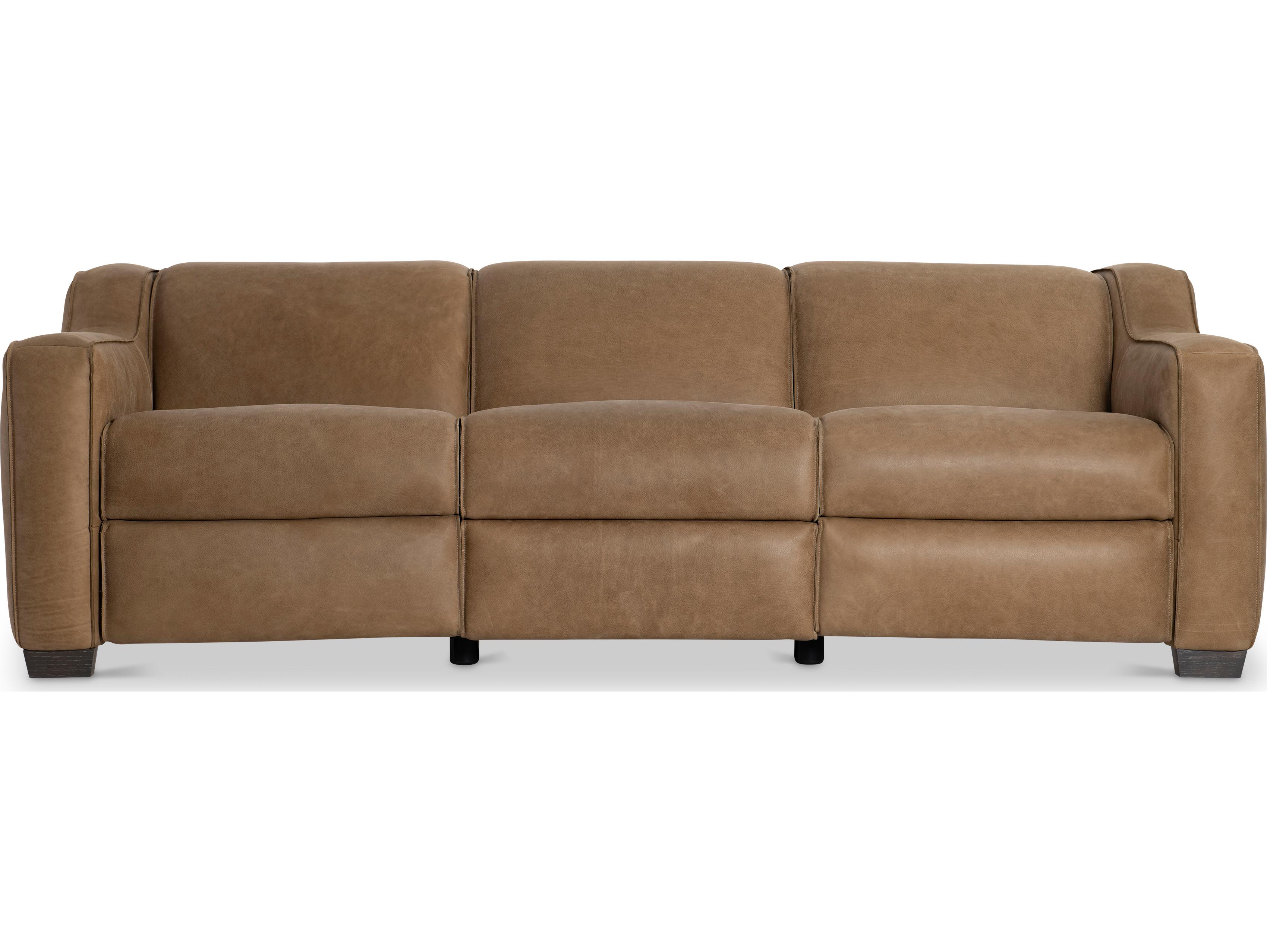 Bernhardt Flynn Beige tan Leather Sofa