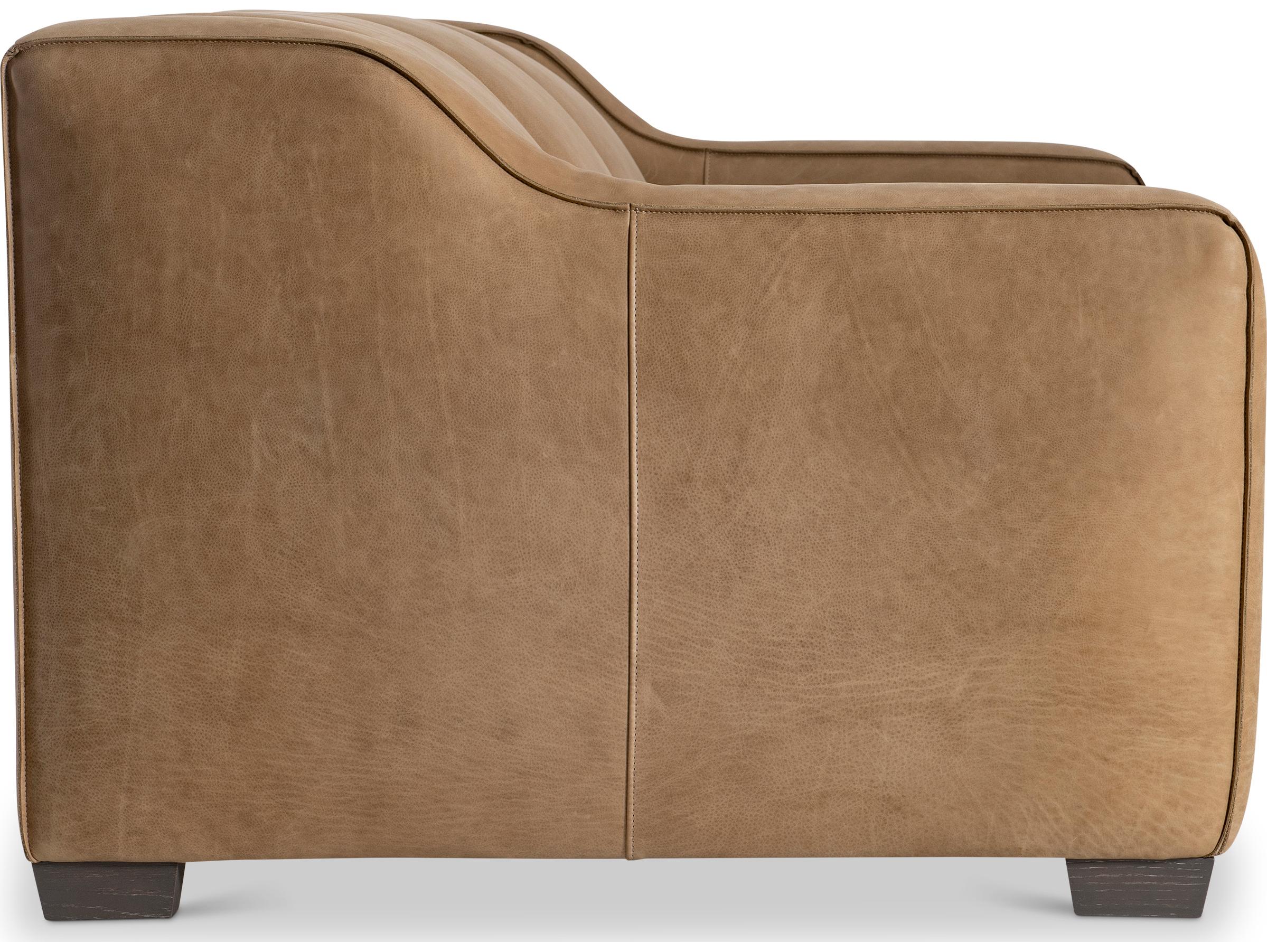 Bernhardt Flynn Beige tan Leather Sofa