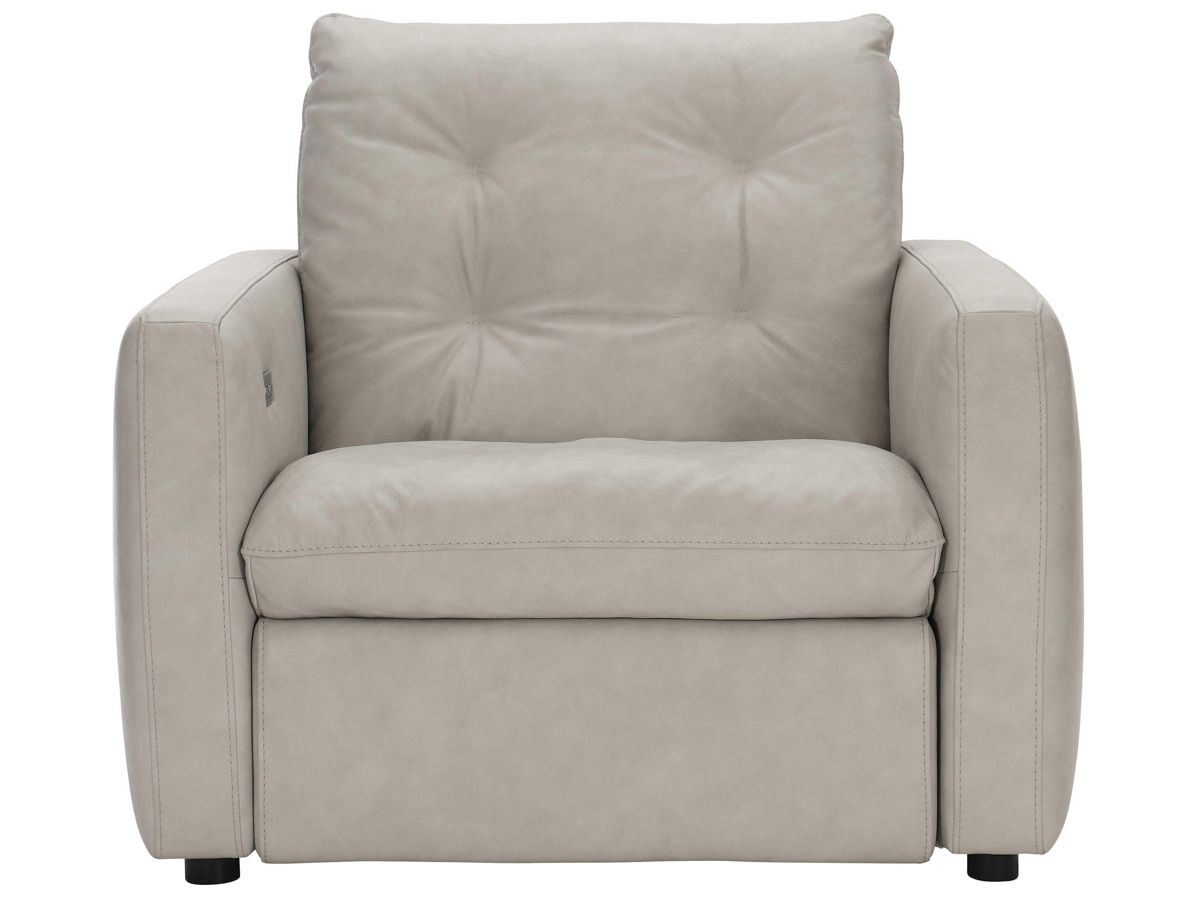 Bernhardt Kaya Power Motion White Leather Recliner