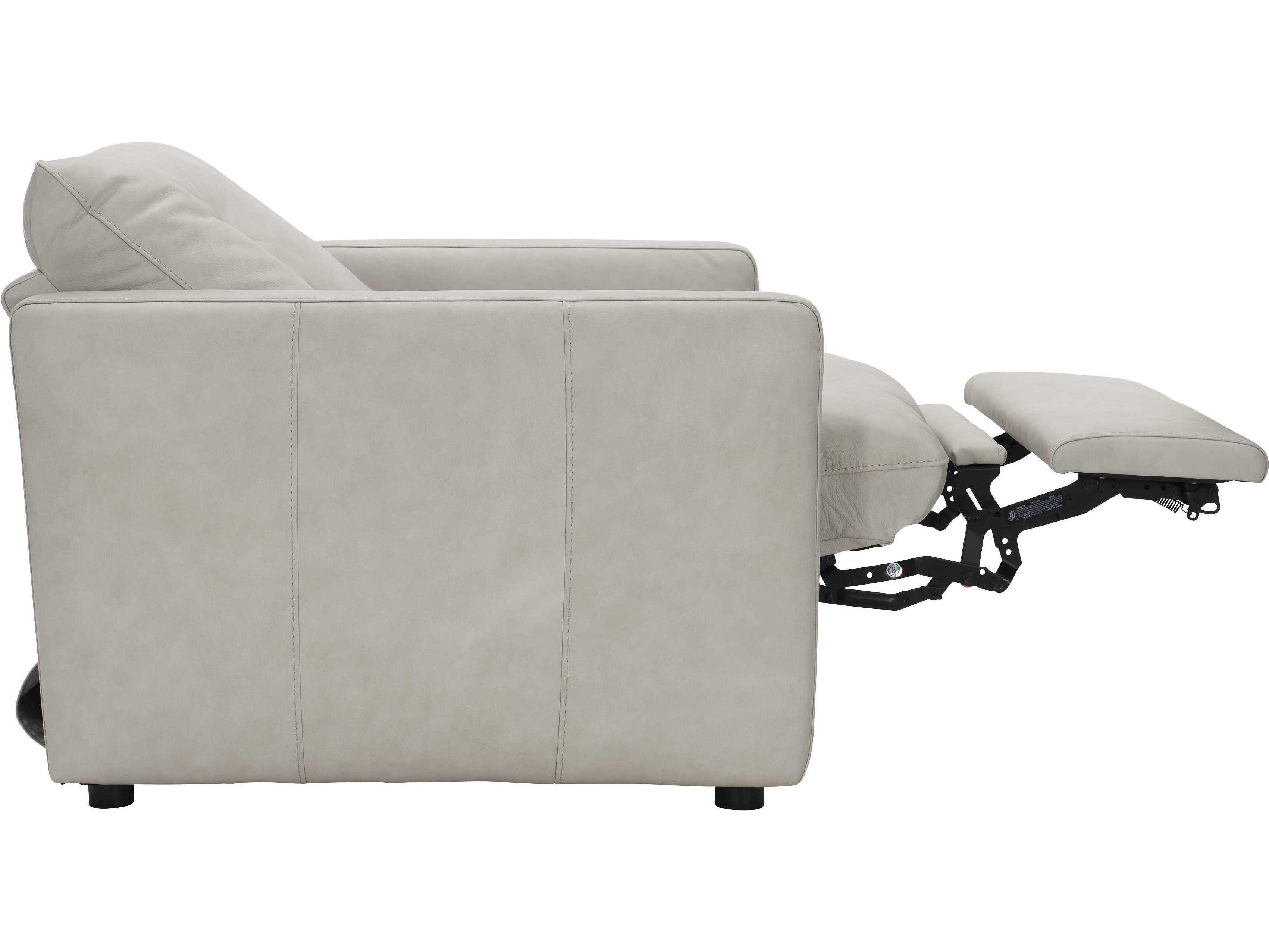 Bernhardt Kaya Power Motion White Leather Recliner
