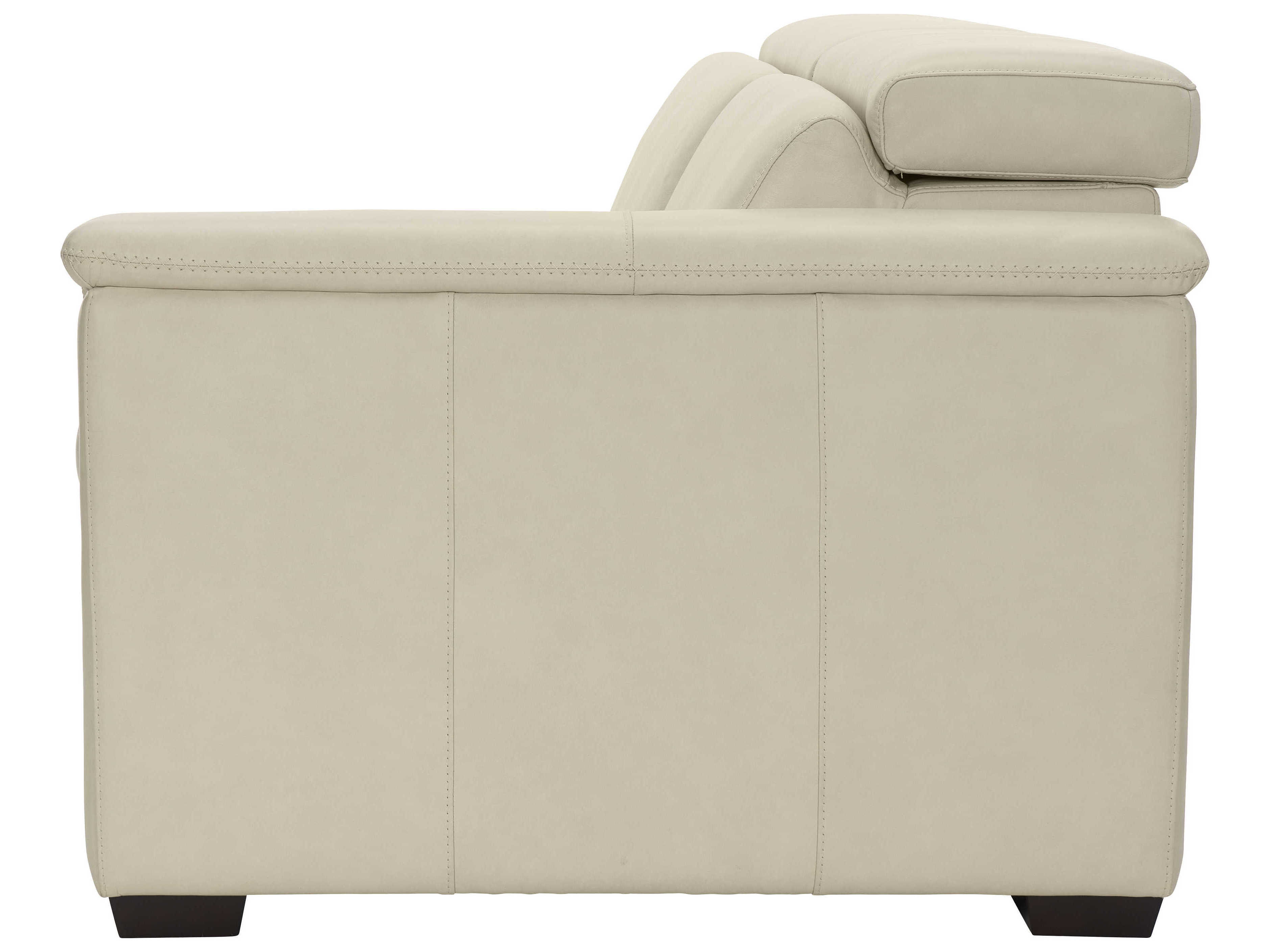 Bernhardt Lioni Mocha Beige Leather Loveseat