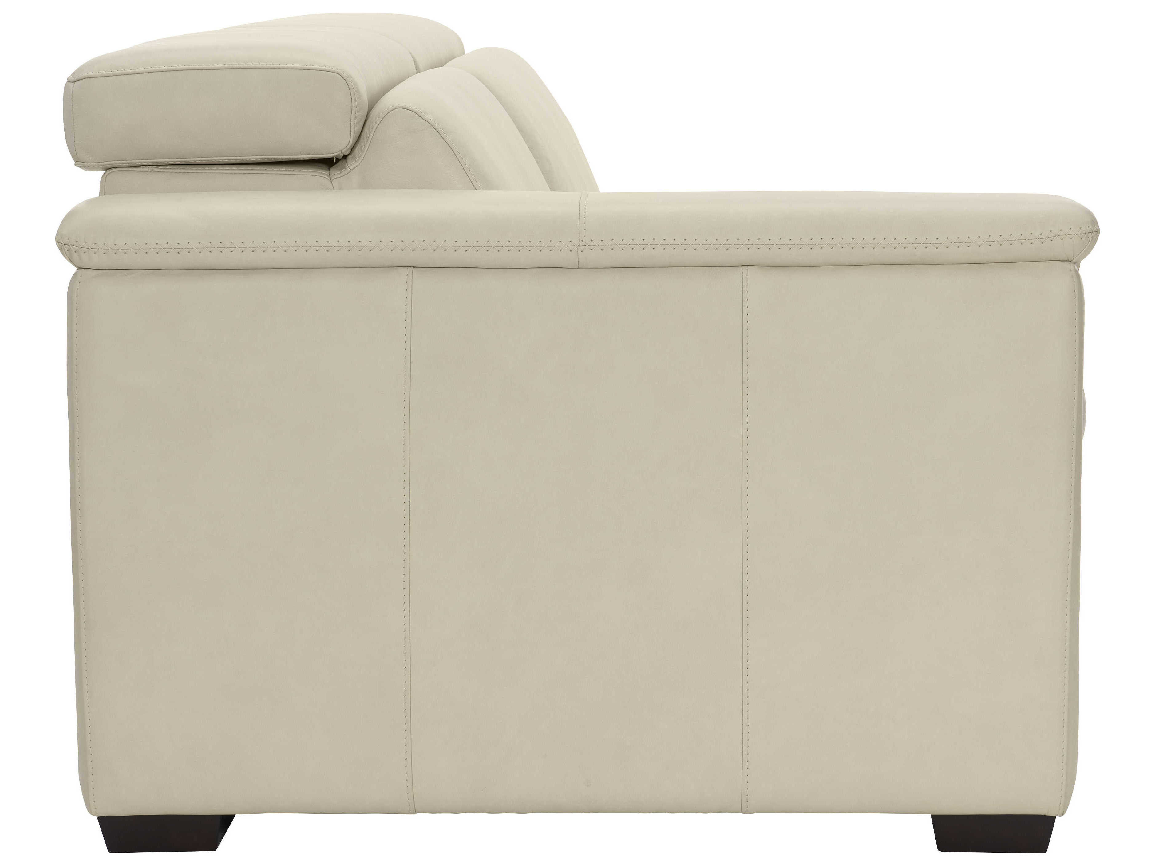 Bernhardt Lioni Mocha Beige Leather Loveseat