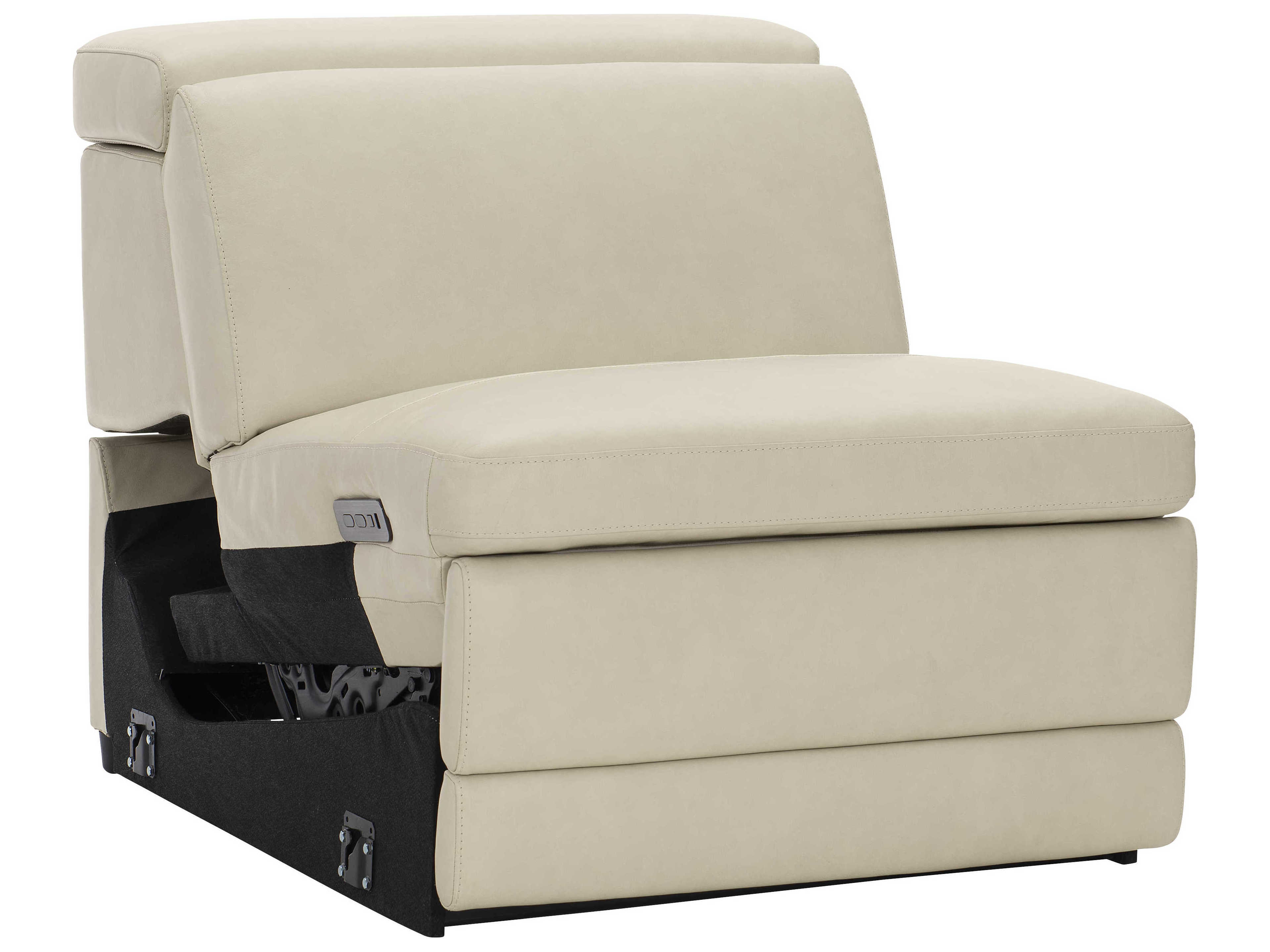 Bernhardt Lioni Mocha White Leather Recliner