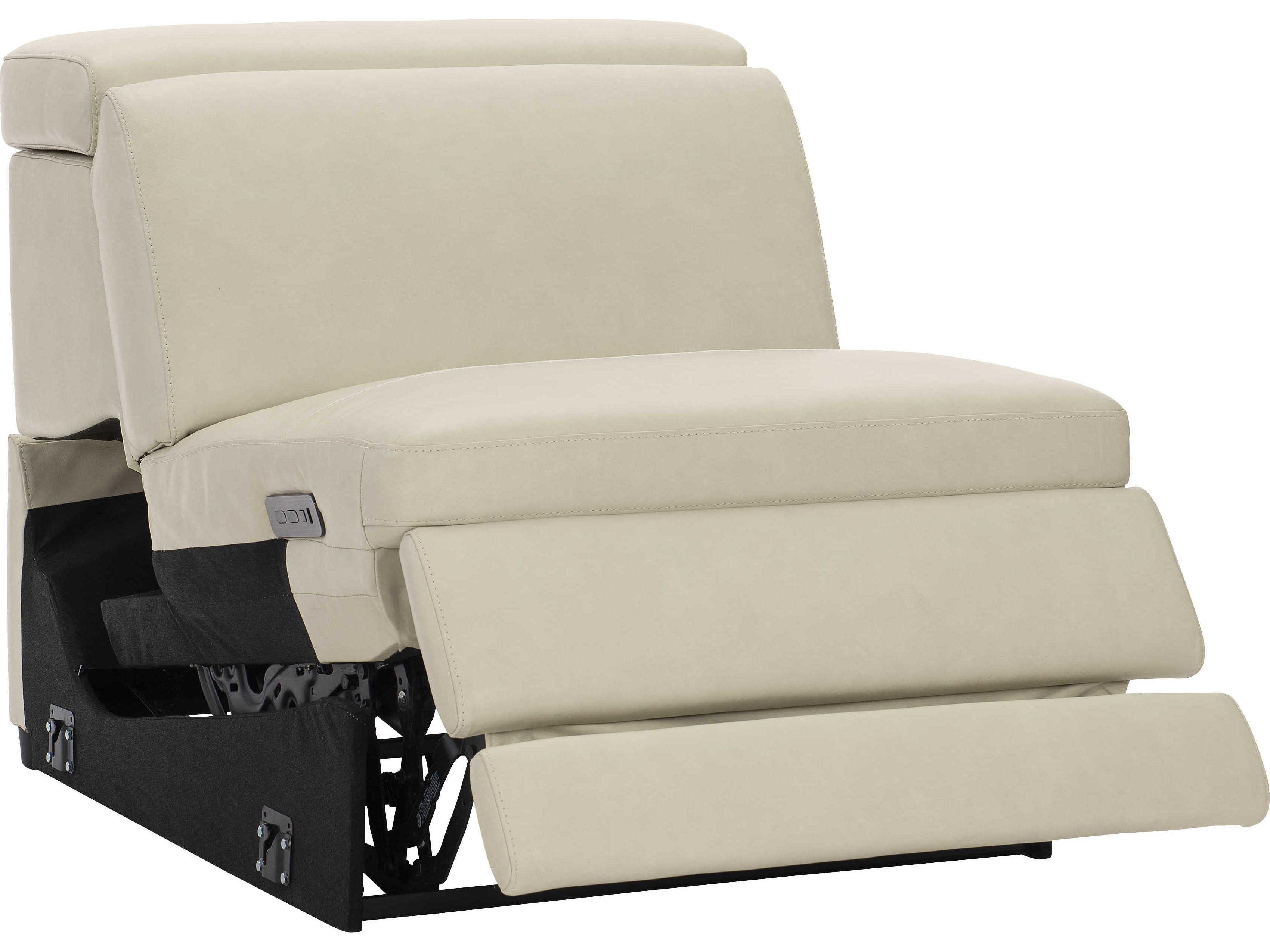 Bernhardt Lioni Mocha White Leather Recliner