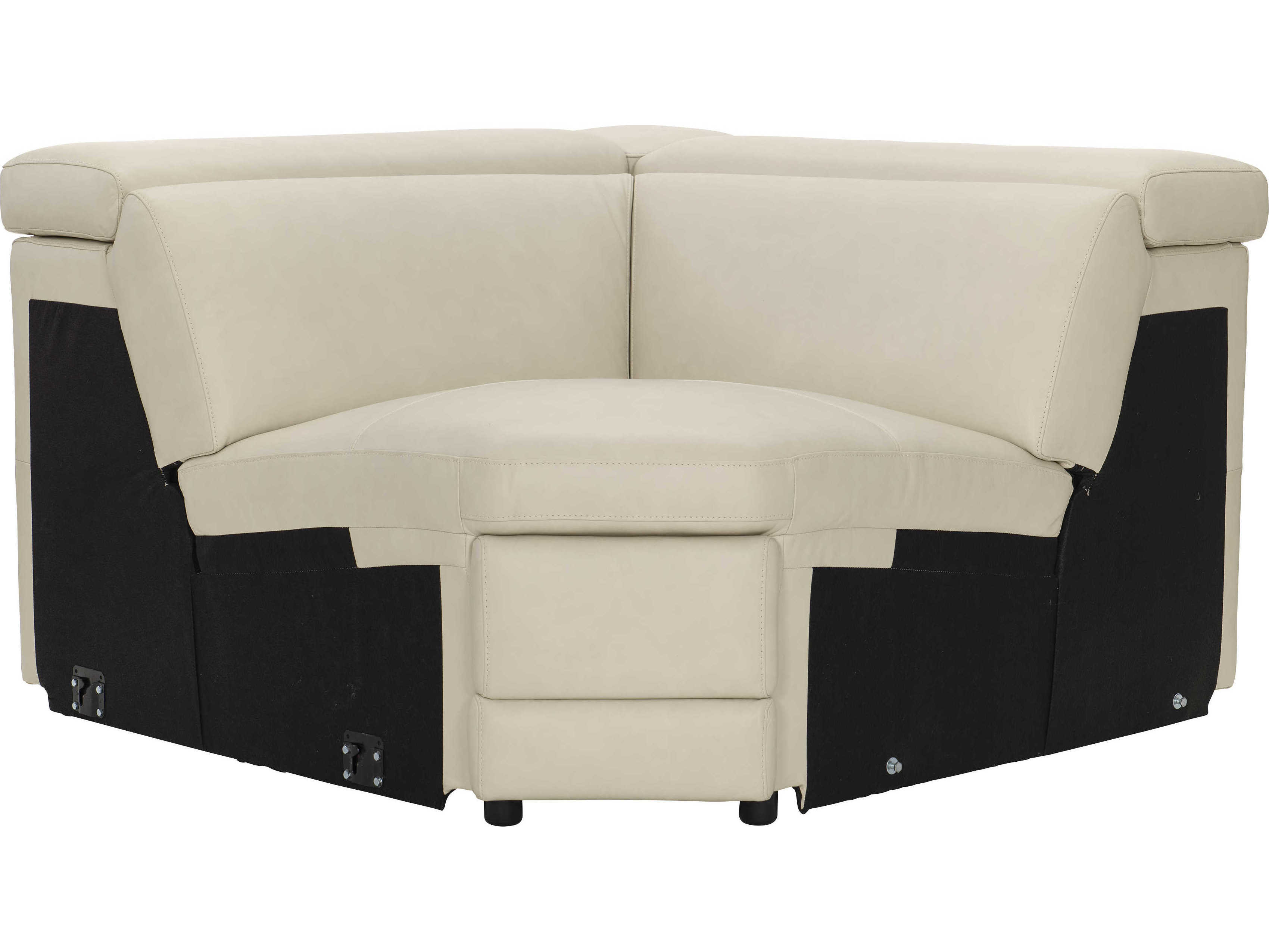 Bernhardt Lioni Beige Leather Wedge Chair