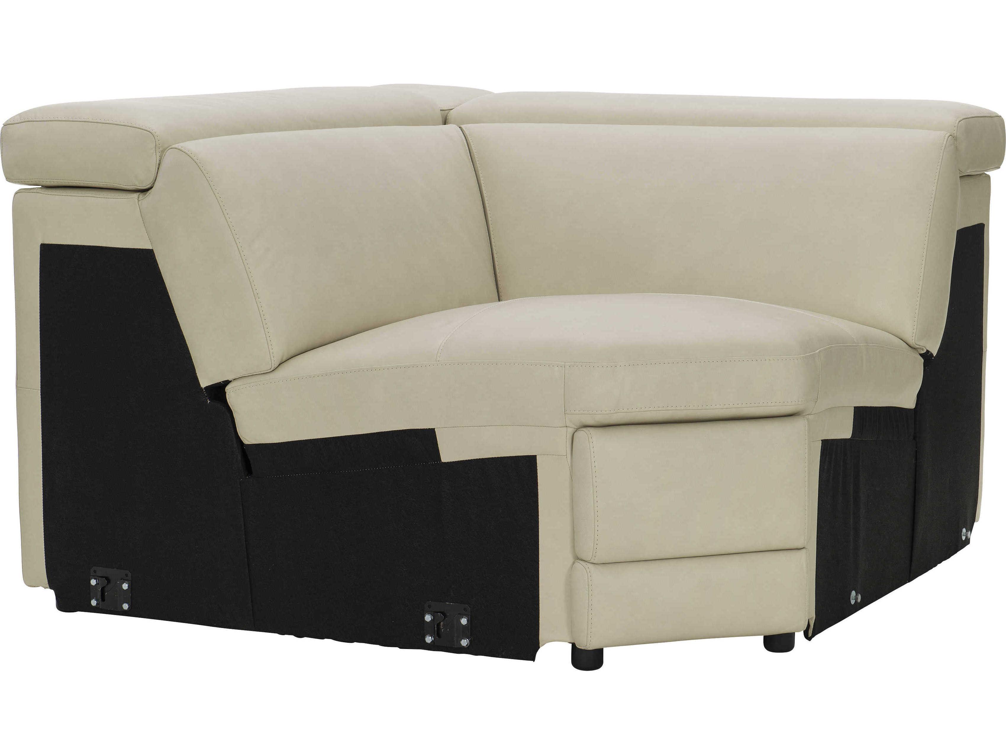 Bernhardt Lioni Beige Leather Wedge Chair